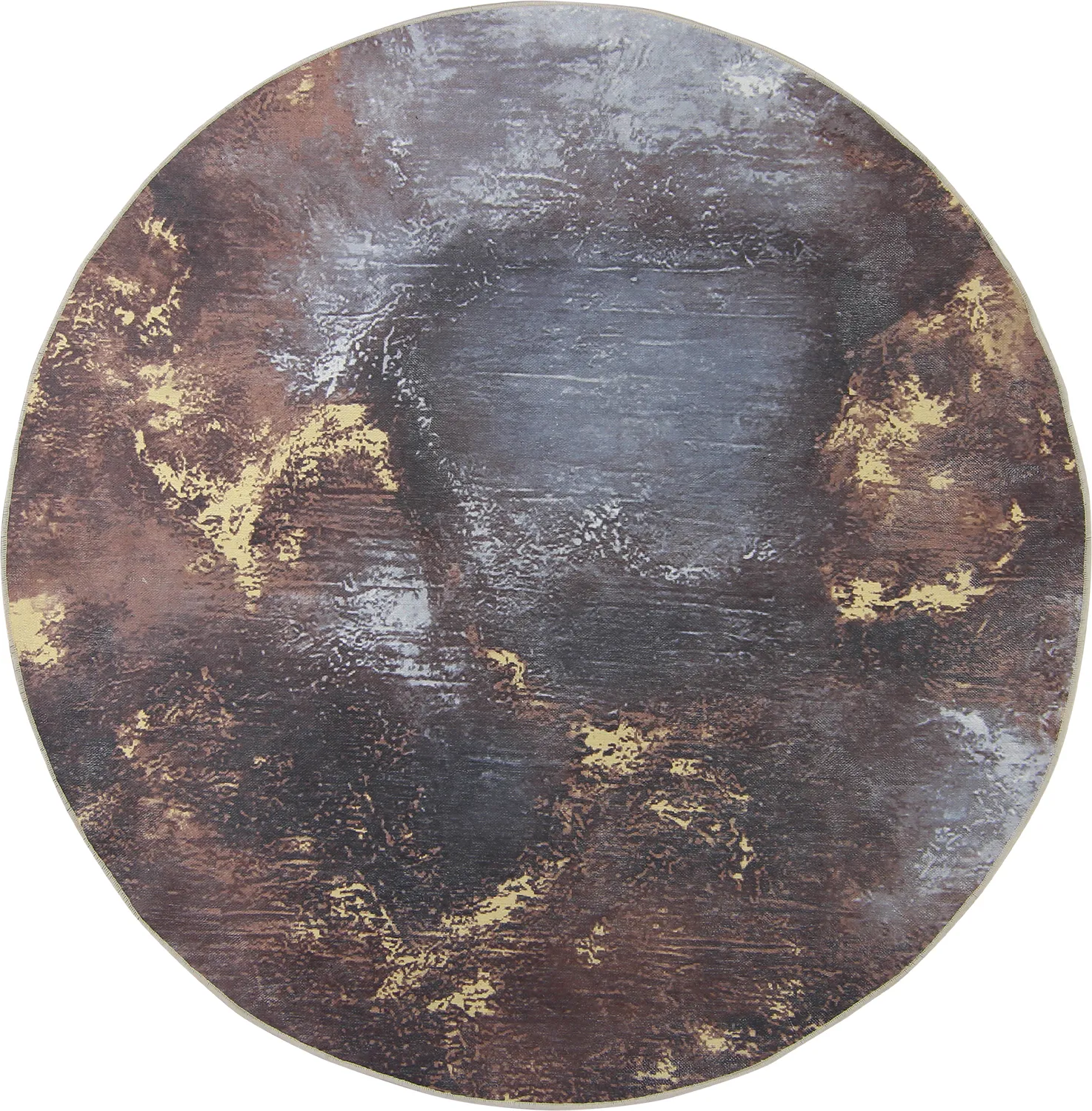 Kruhový koberec - Sanza (šedá/multicolor)