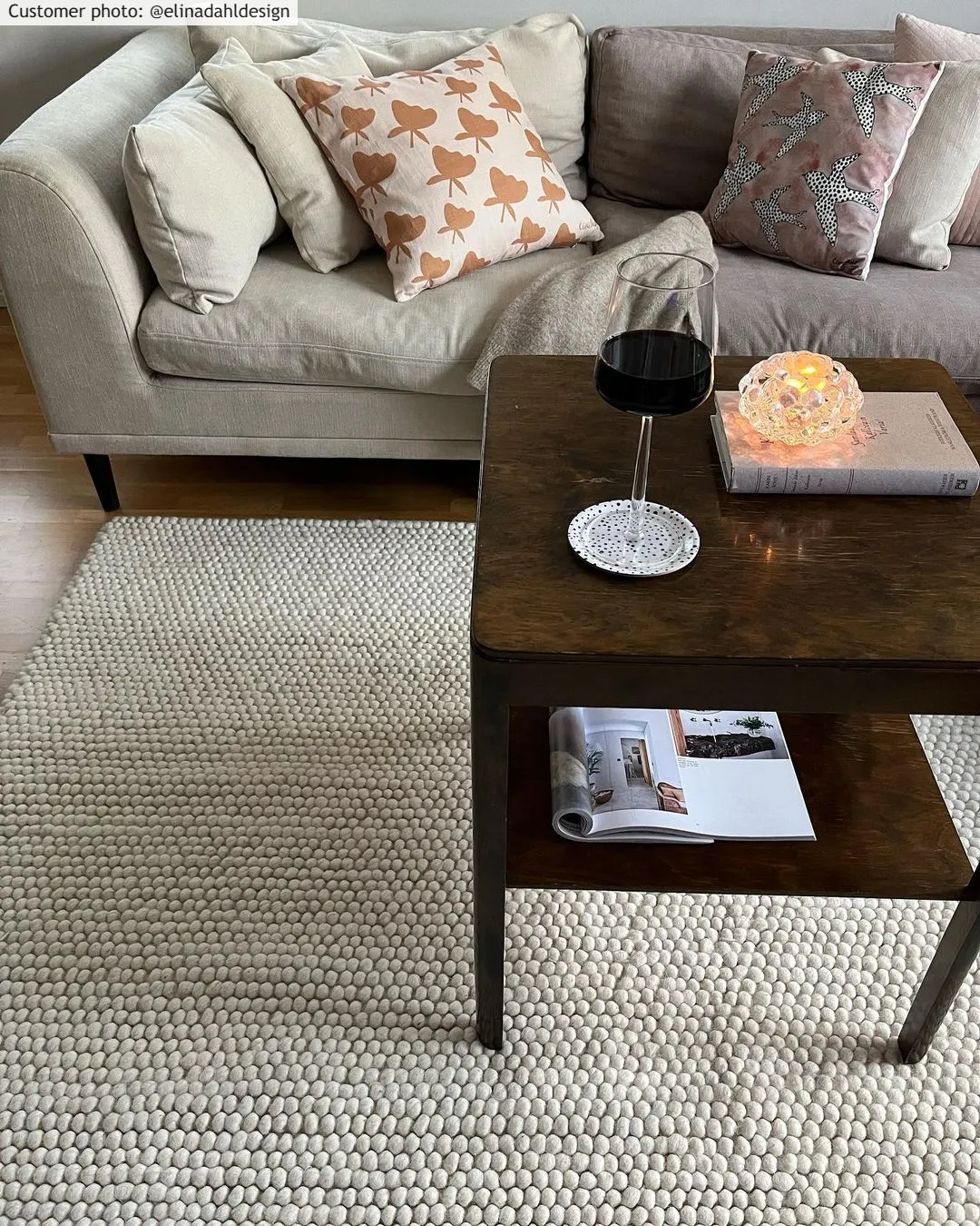 Vlnený koberec - Avafors Wool Bubble (béžový)