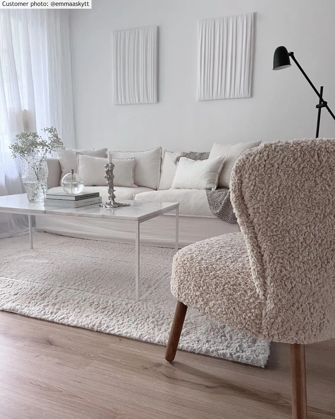 Koberce s chlupem - Plátno (béžové)