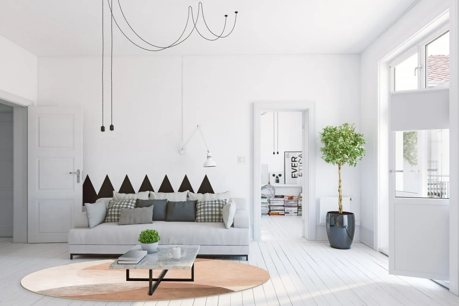 Kruhový koberec - Craon (viacfarebný)