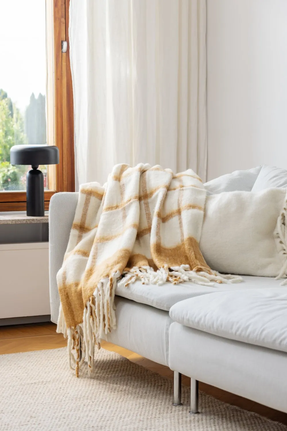 Deka z vlnenej zmesi - Rachel (žltá)