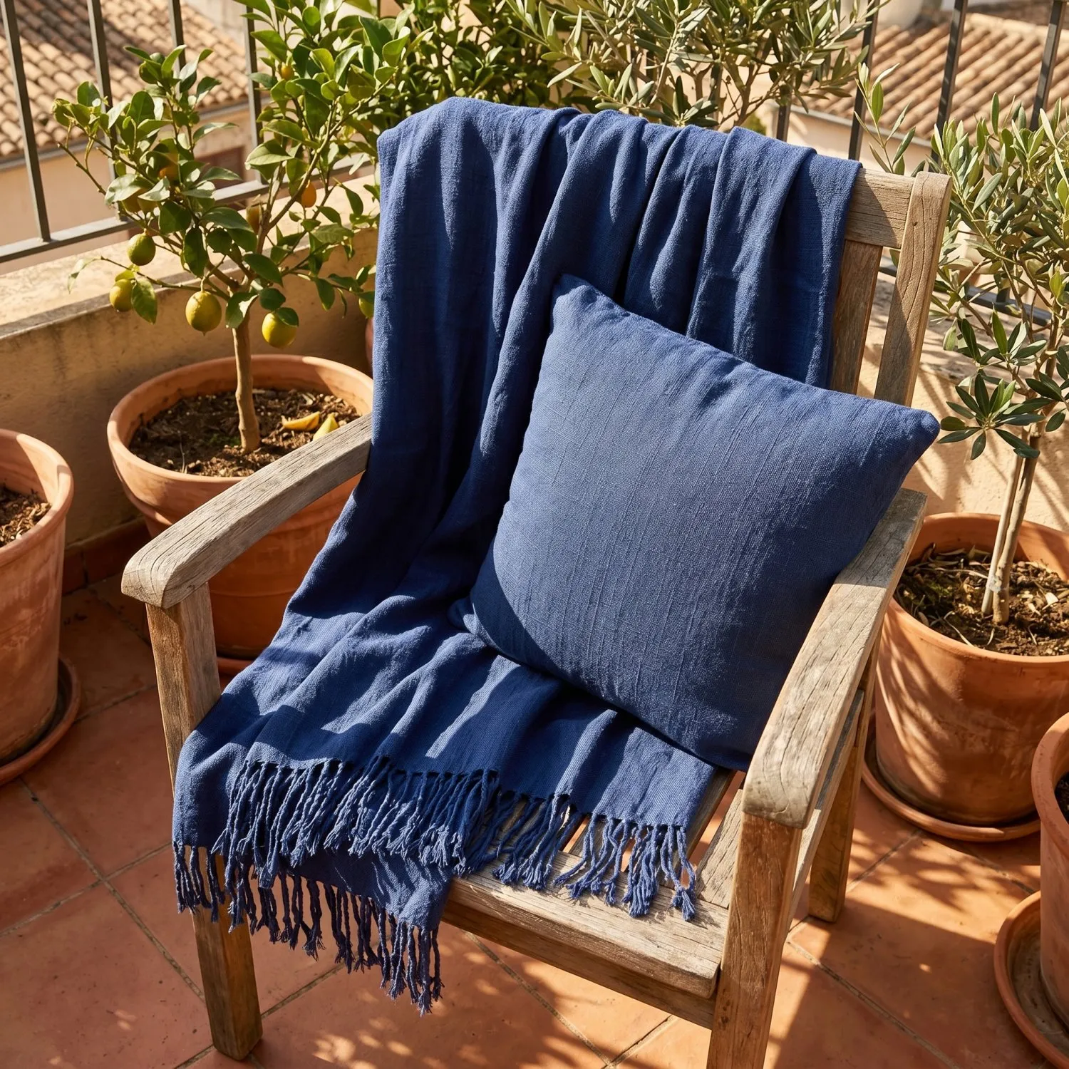 Filtar - Veya cotton throw (navy)