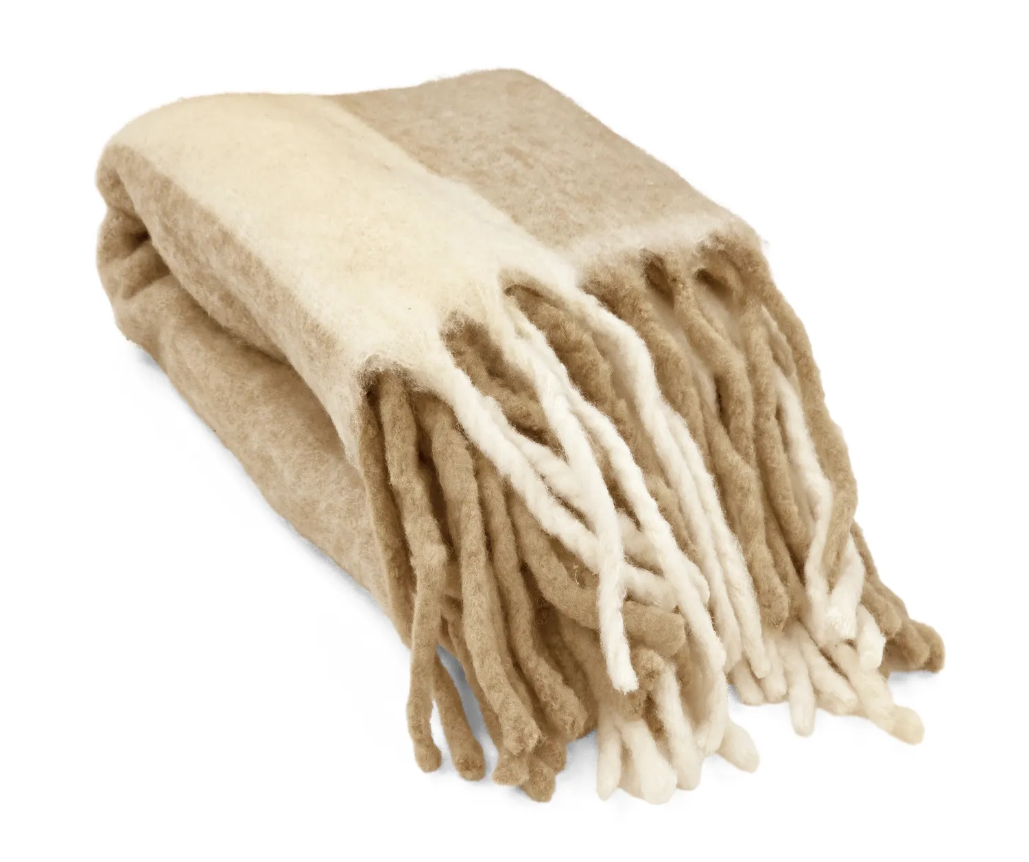 Dečky - Dečka z vlnenej zmesi - Beatriz Stripe (béžová/biela)