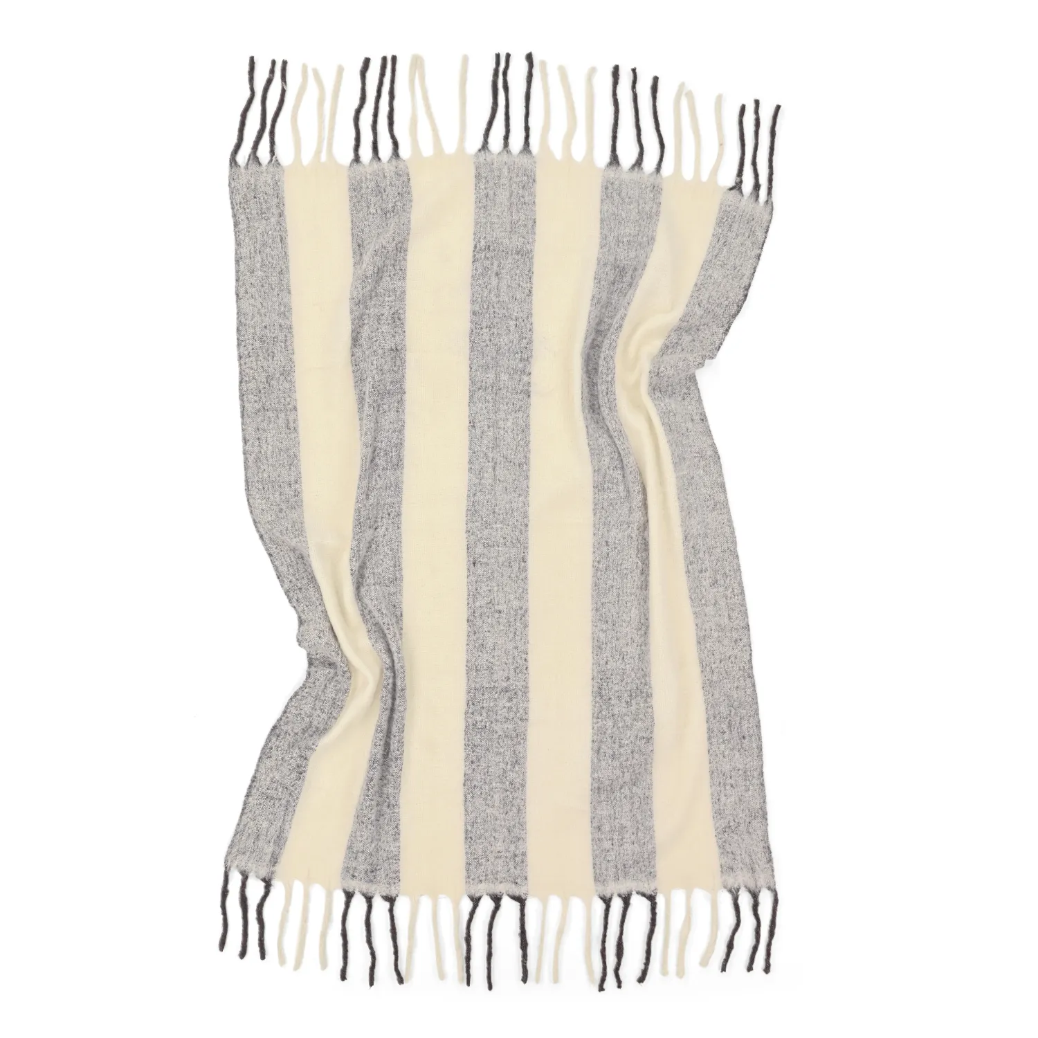 Dečky - Dečka z vlnenej zmesi - Beatriz Stripe (čierna/biela)