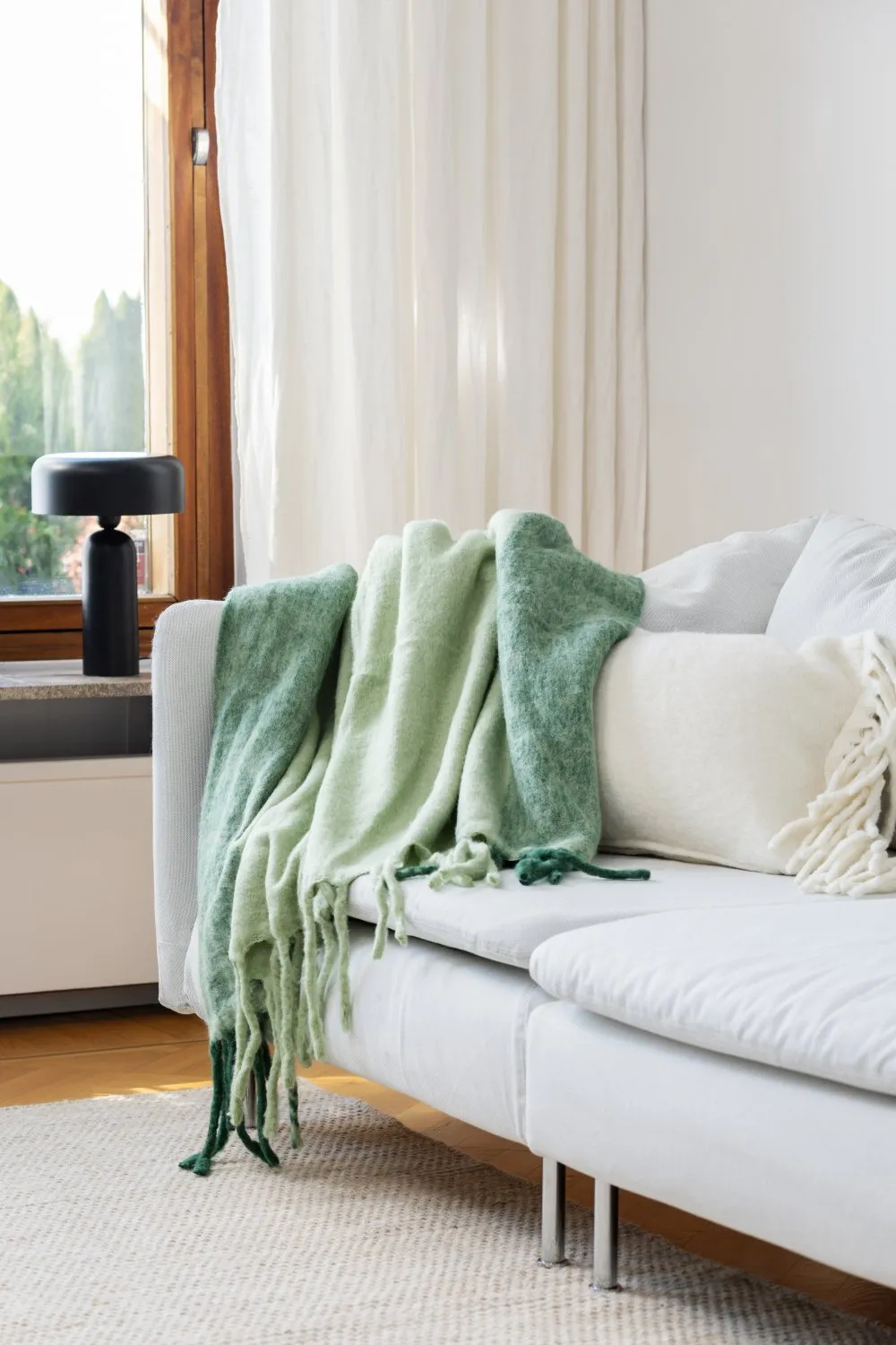 Deka z vlnenej zmesi - Carol (zelená)