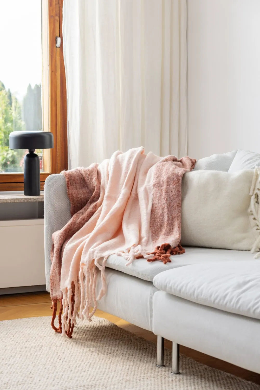 Deka z vlnenej zmesi - Carol (ružová)