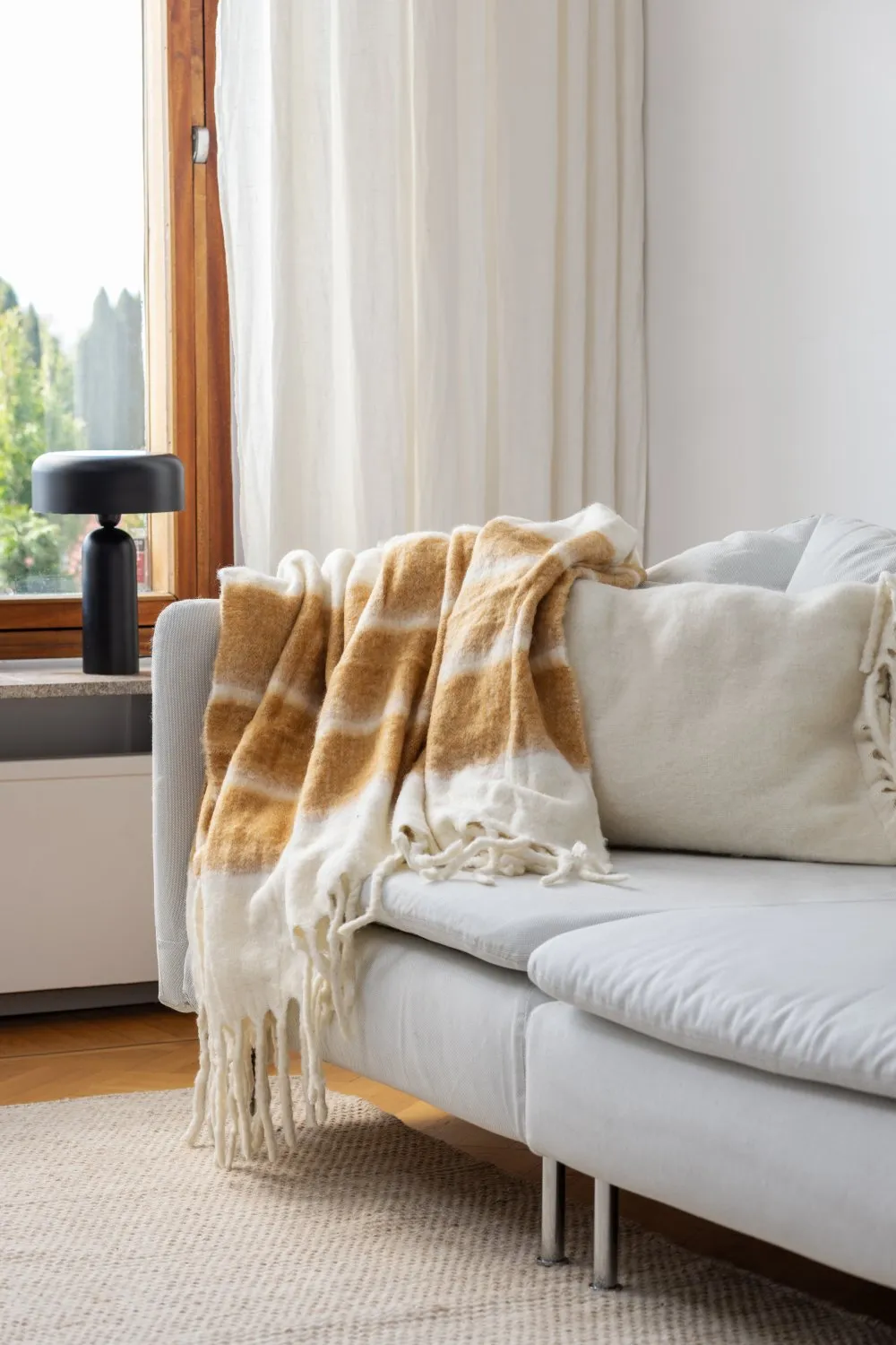 Deka z vlnenej zmesi - Charlotte (žltá)