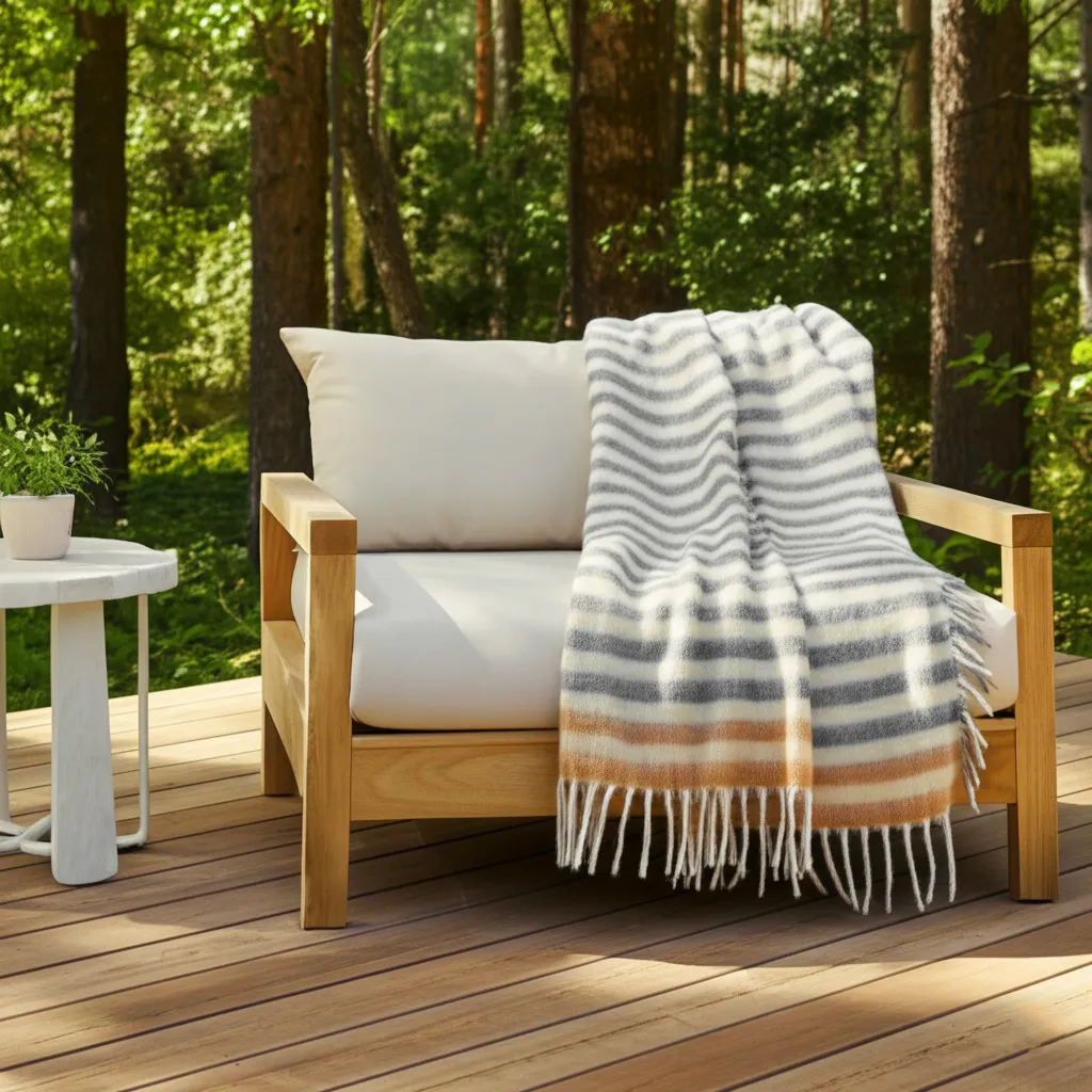 Deka z vlnenej zmesi - Monica (žltá)