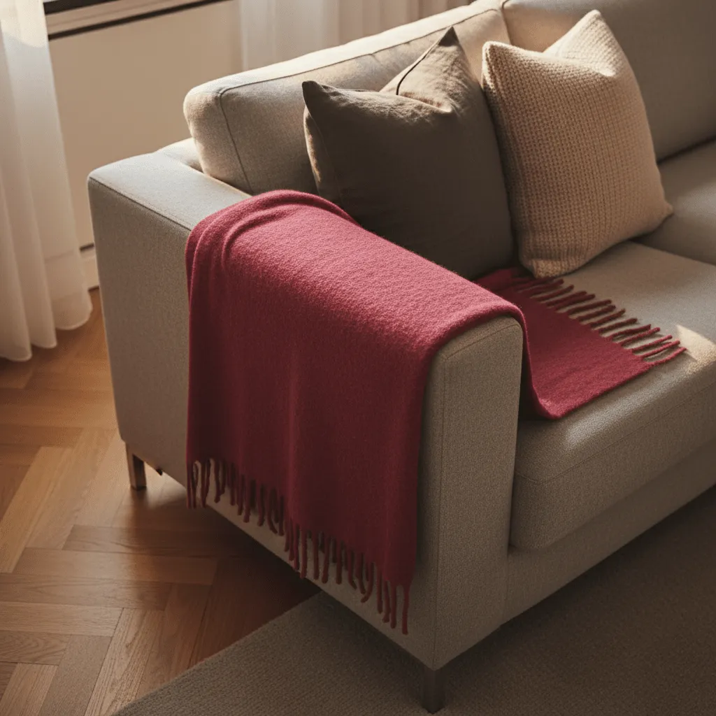 Dečky - Dečka z vlnenej zmesi - Samantha (tmavočervená)