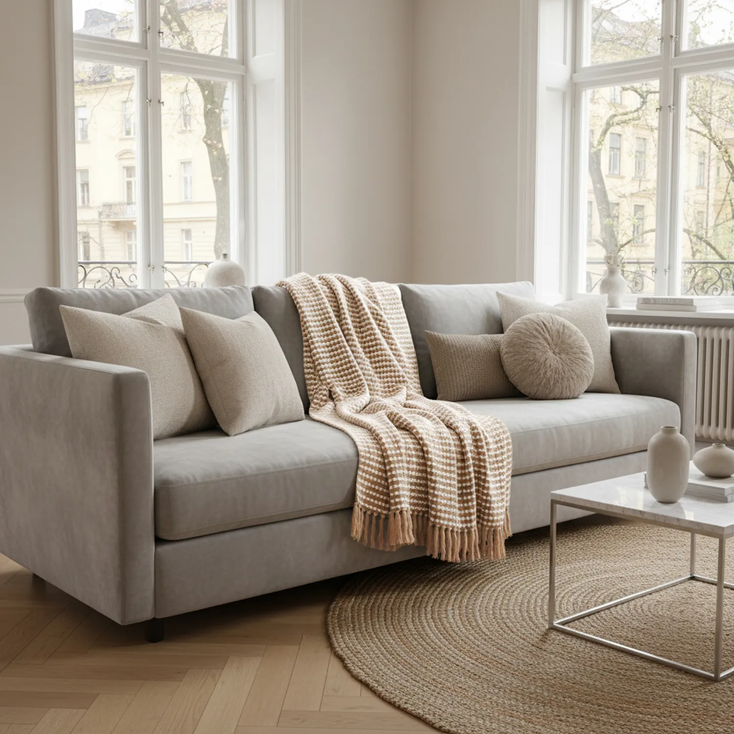 Prikrývky - Quebec Blanket (beige)