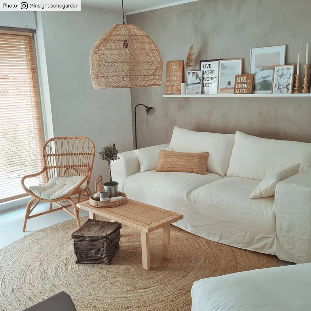 Kruhové koberce - Pletenina (juta)