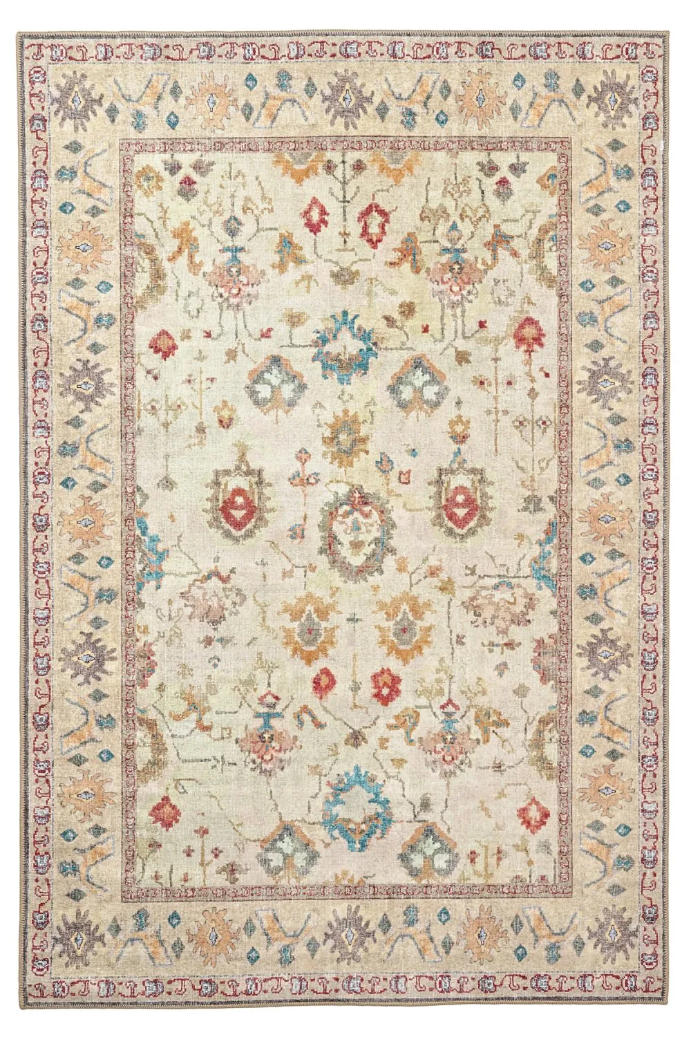 Plátený koberec - Adira (šedá/rúžová)