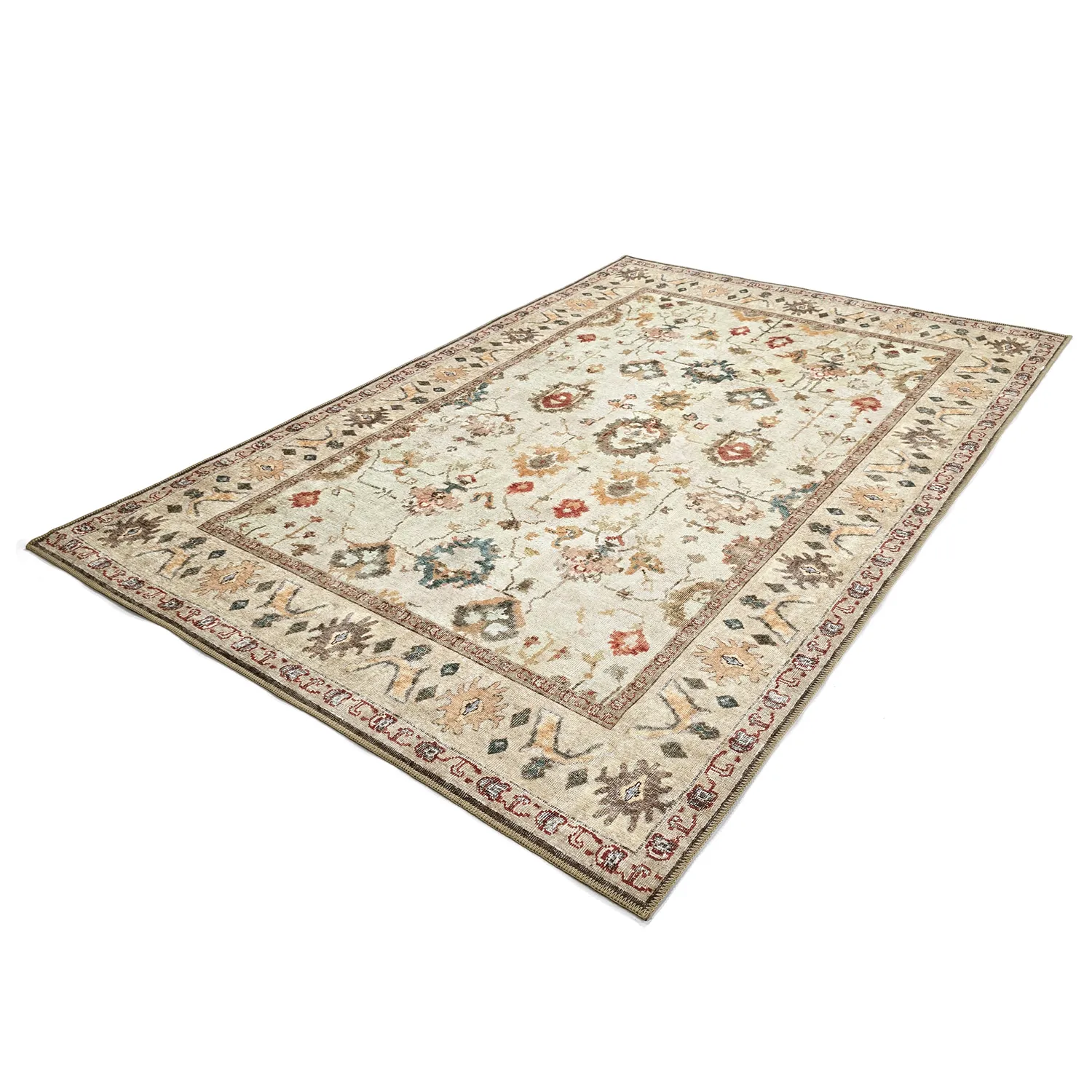 Plátený koberec - Adira (šedá/rúžová)