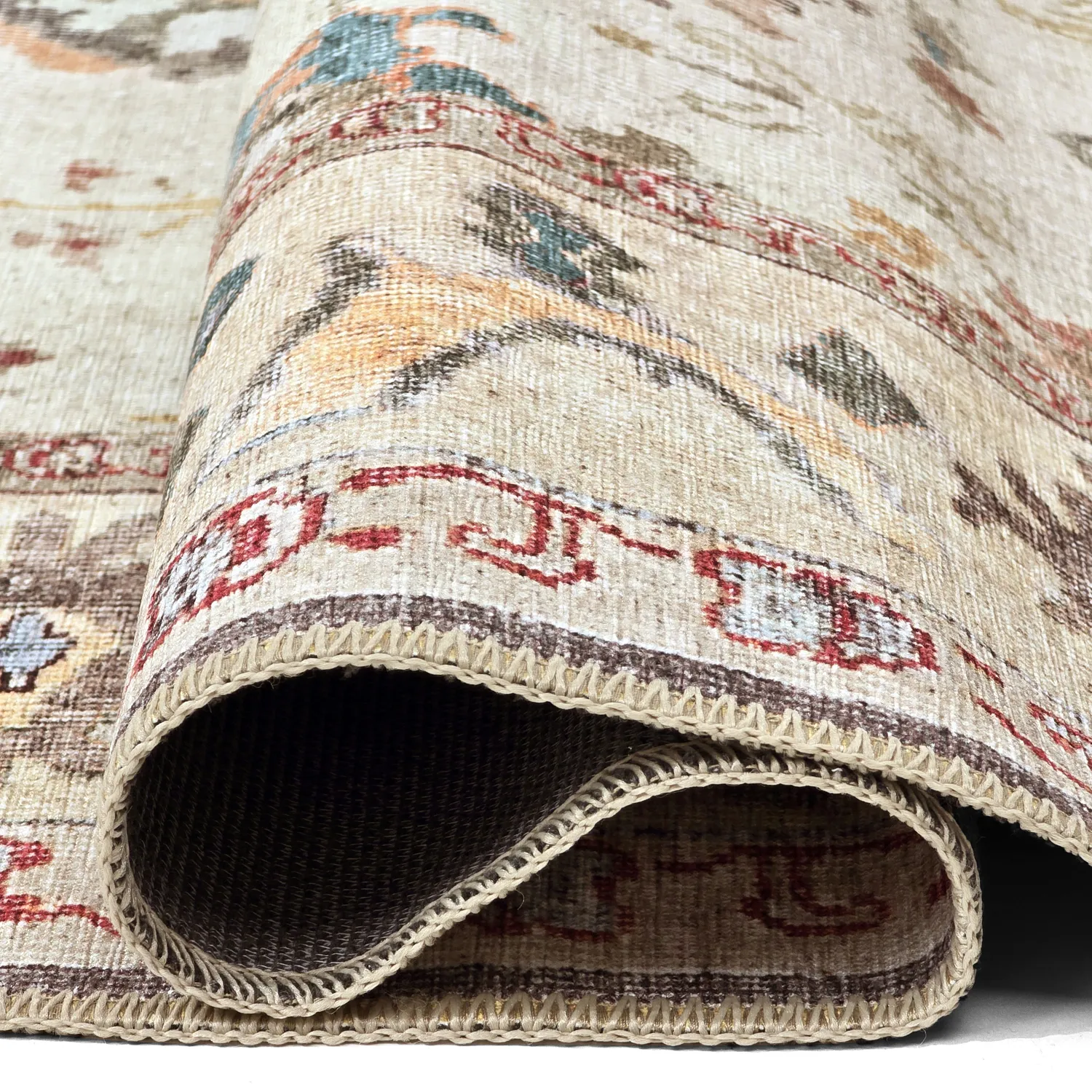 Plátený koberec - Adira (šedá/rúžová)