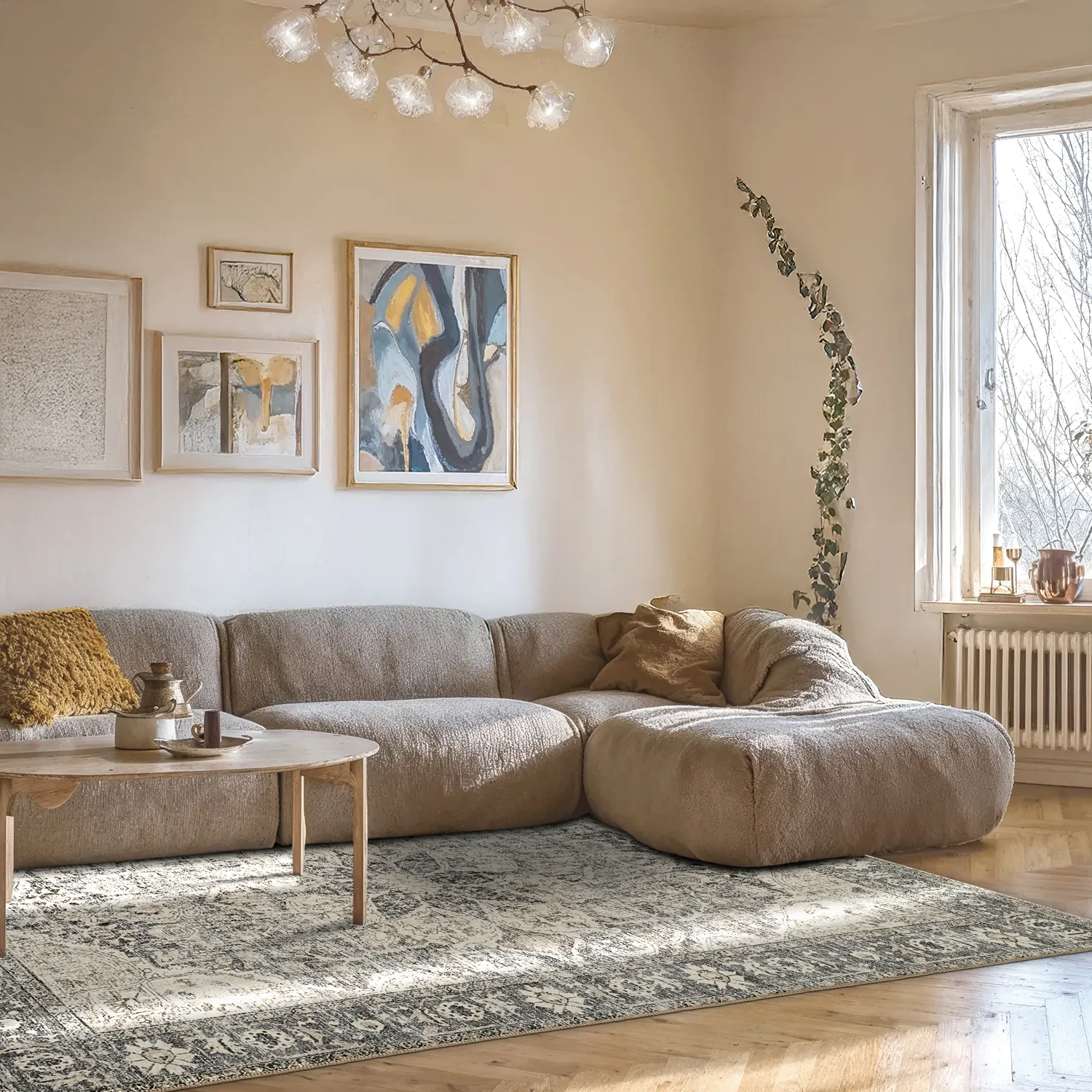 Koberec s plochým tkaním - Alvand (čierny)