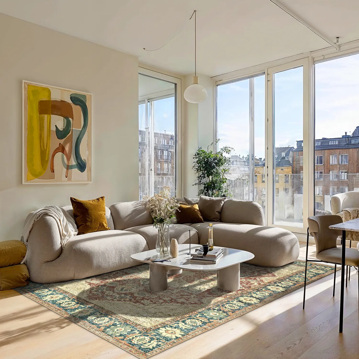 Koberec s plochým tkaním - Alvand (červený)