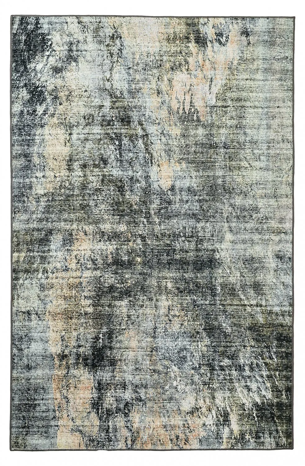 Koberec z plochého tkania - Bechar (čierny/multi)