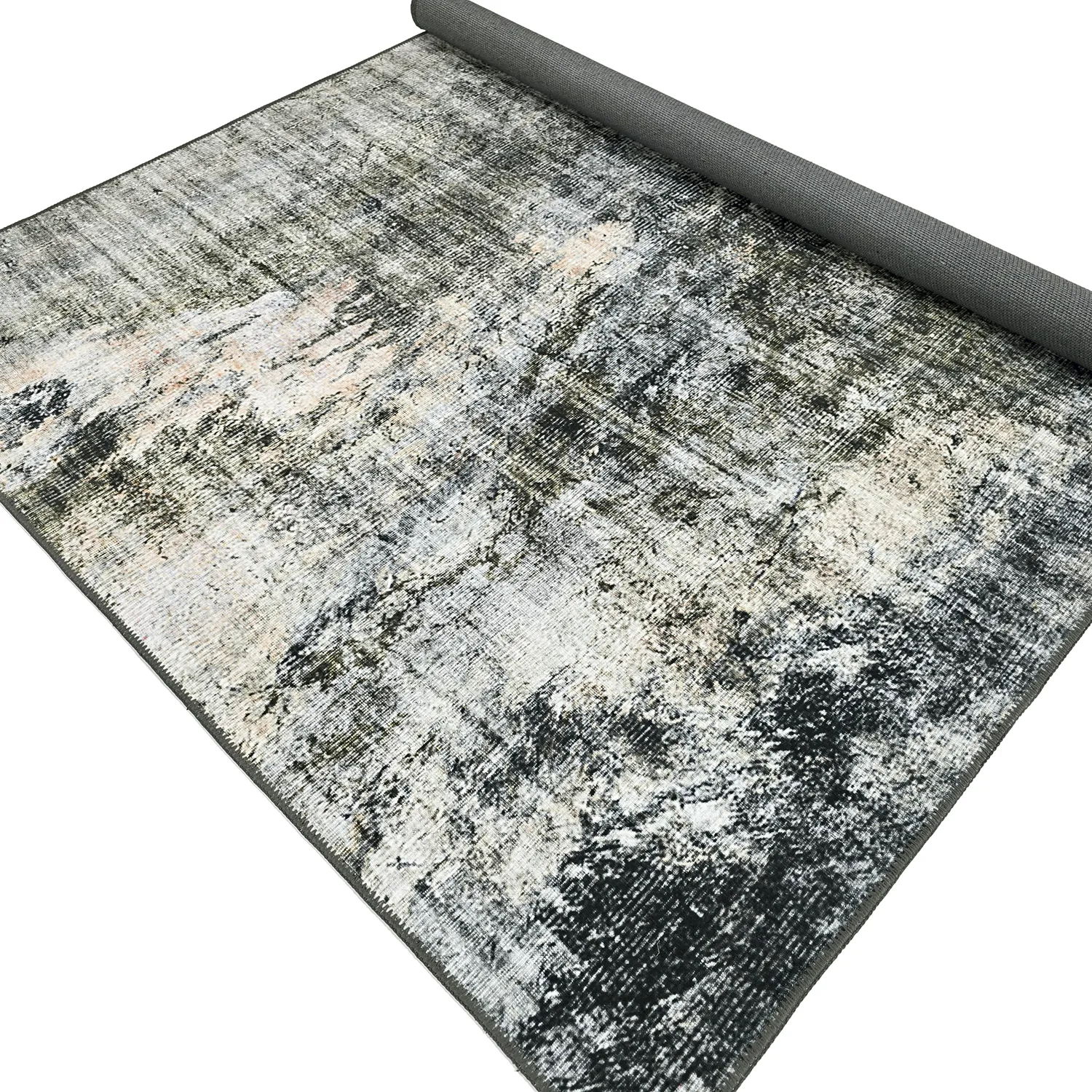 Koberec z plochého tkania - Bechar (čierny/multi)