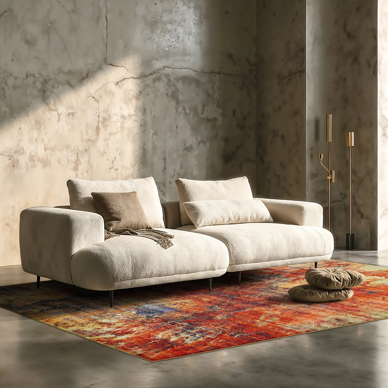 Koberec z plochého tkania - Bechar (červený/multi)