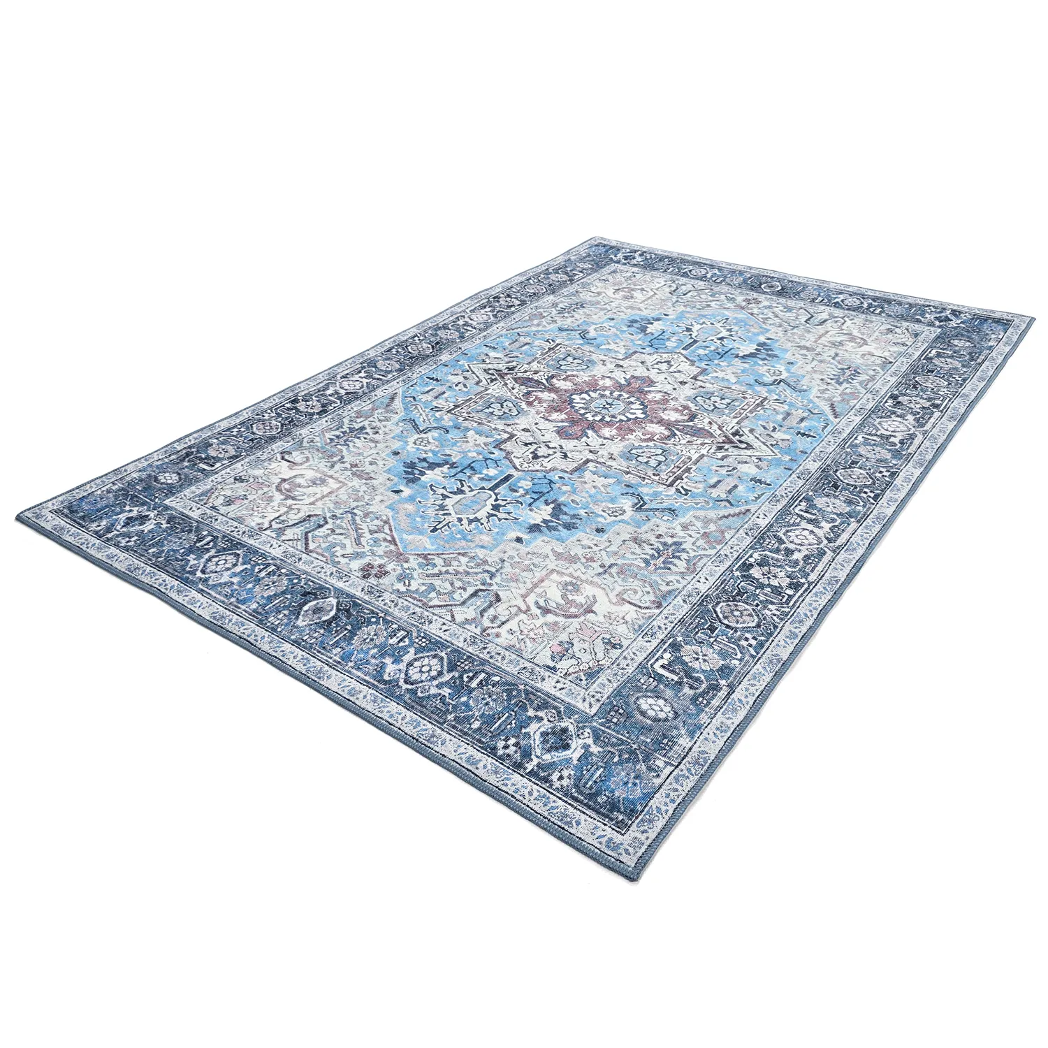 Plátený koberec - Birjand (modrý)