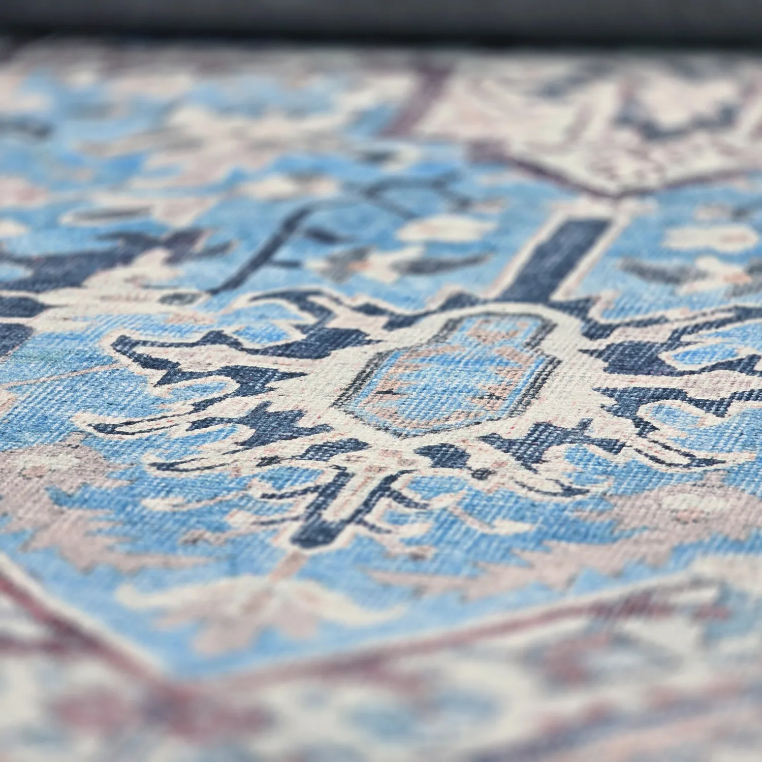 Plátený koberec - Birjand (modrý)