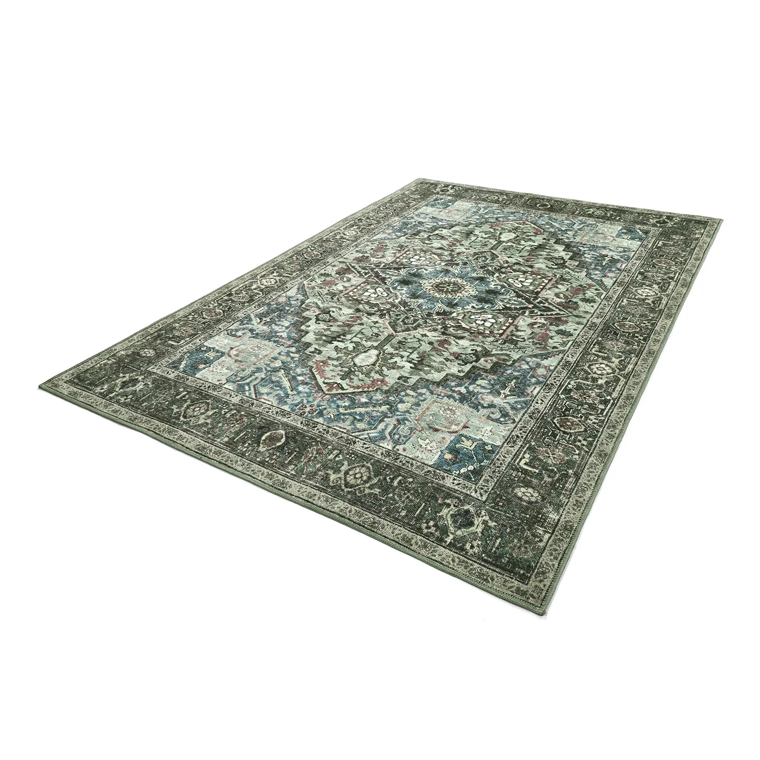 Plátený koberec - Birjand (zelený)