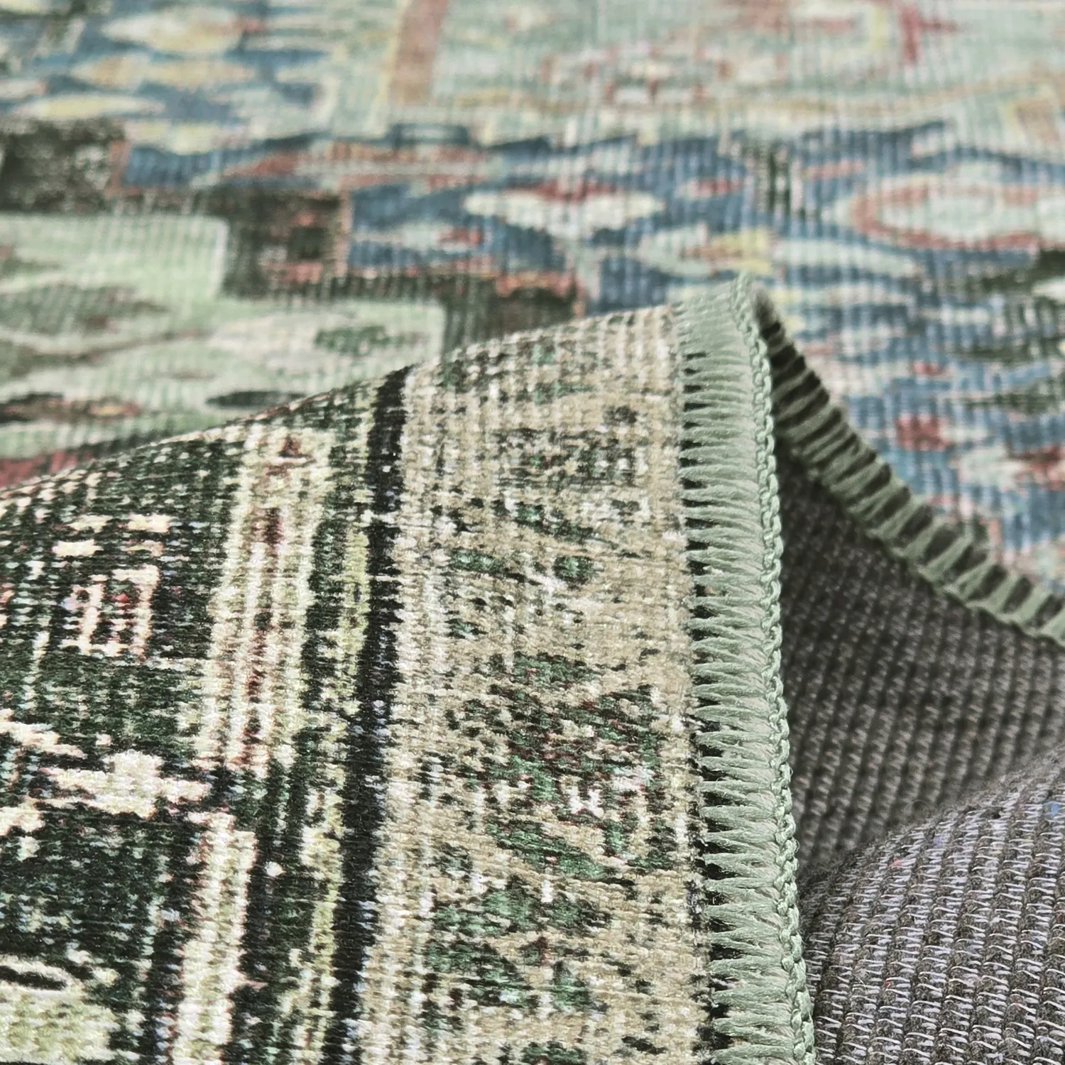 Plátený koberec - Birjand (zelený)