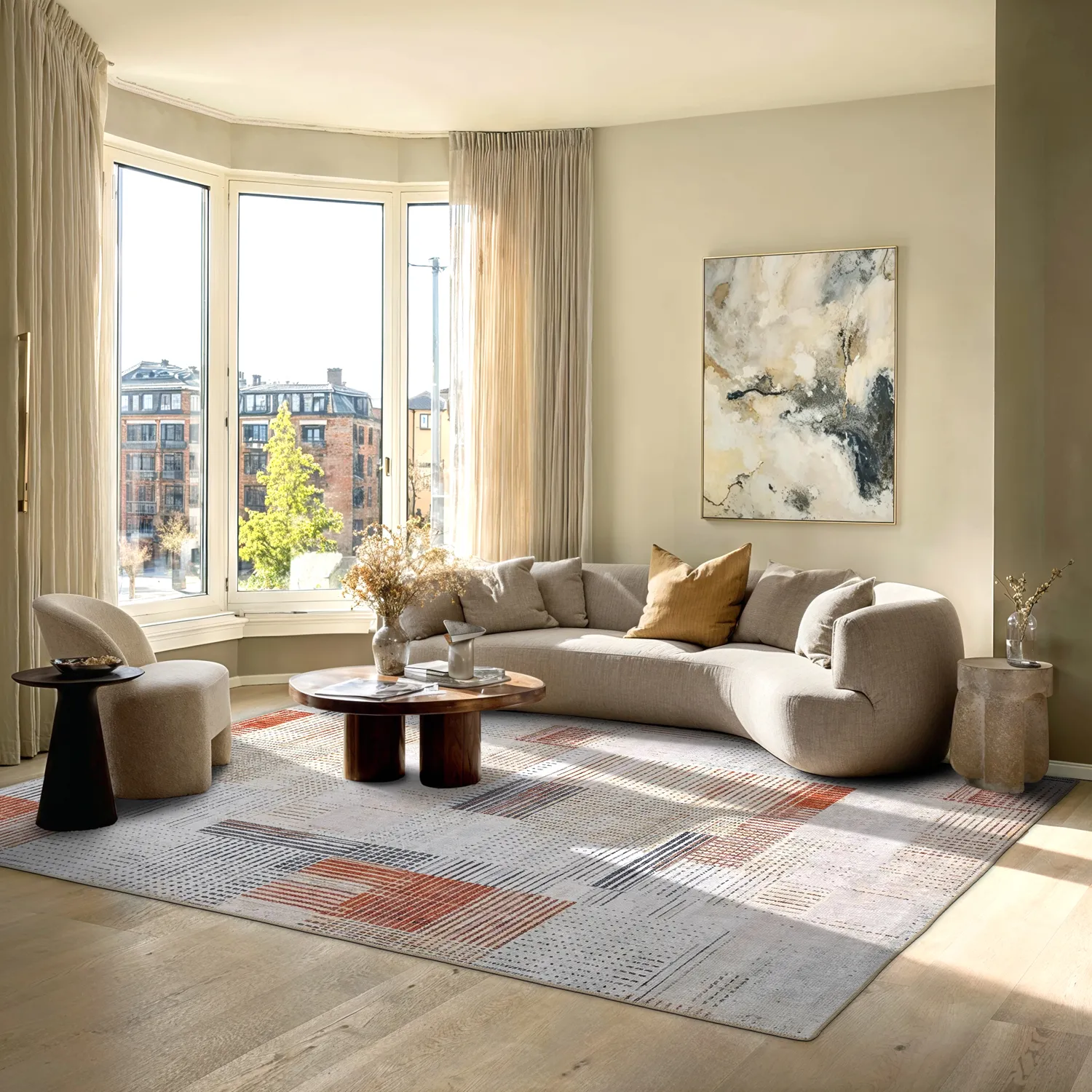 Koberec s plochým tkaním - Calla (červený)