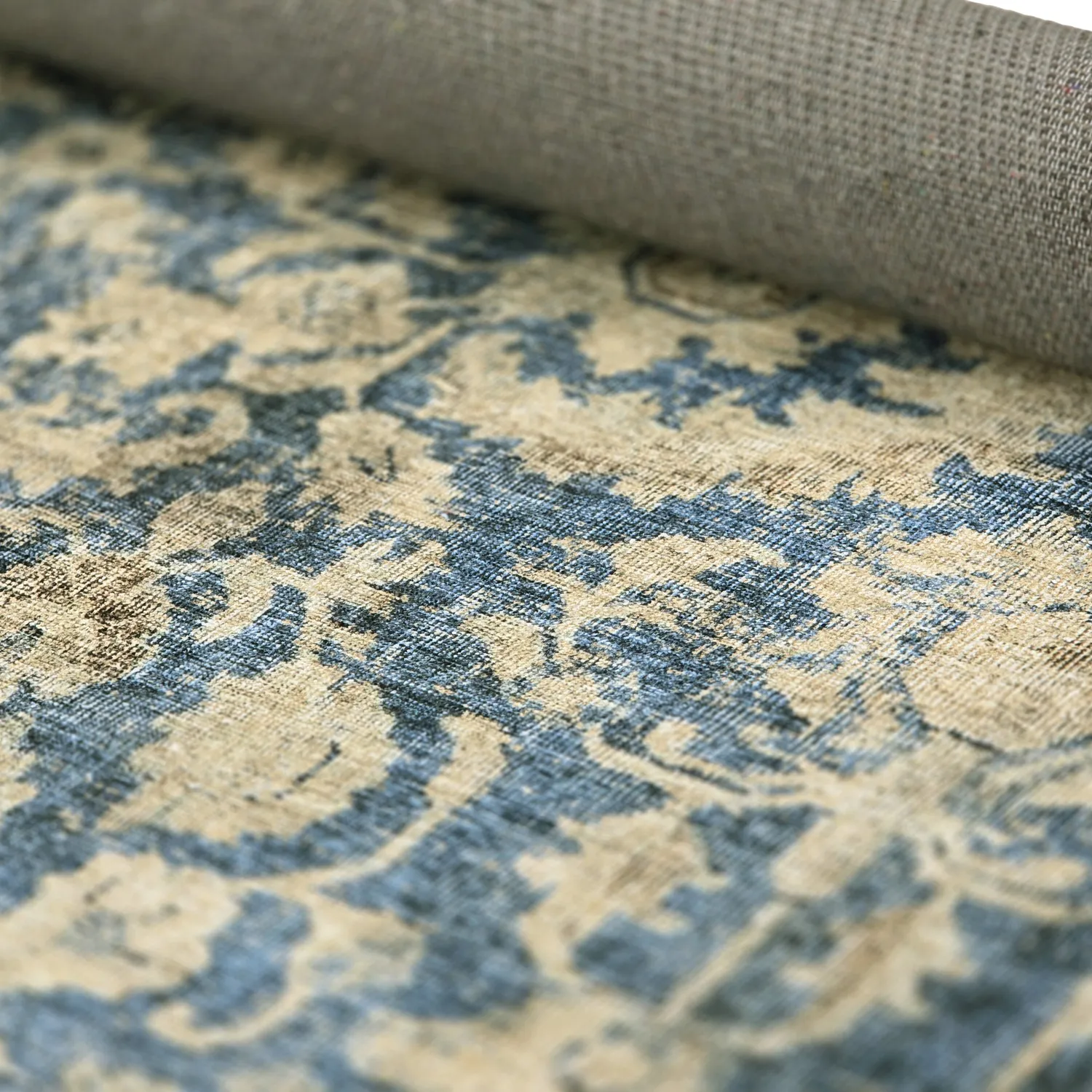 Koberec s plochým tkaním - Delvar (modrý)