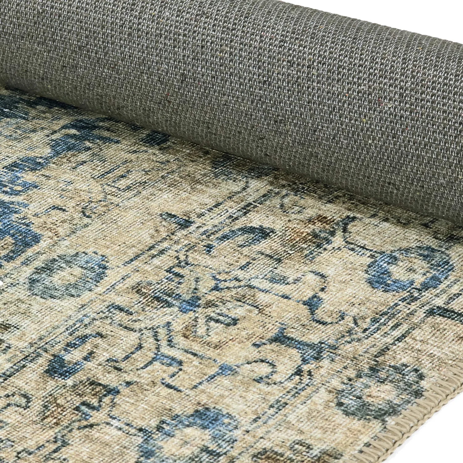 Koberec s plochým tkaním - Delvar (modrý)