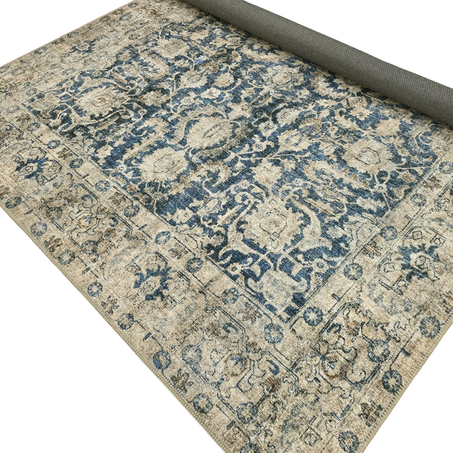 Koberec s plochým tkaním - Delvar (modrý)