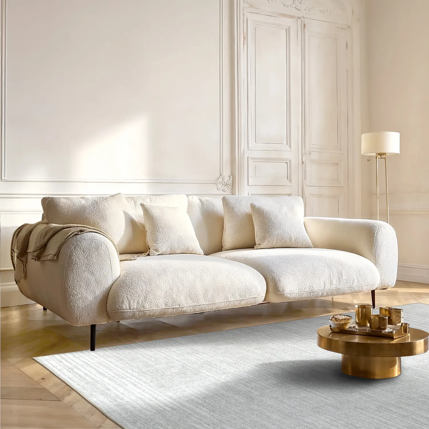 Koberec s plochým tkaním - Elarion (svetlo šedý)