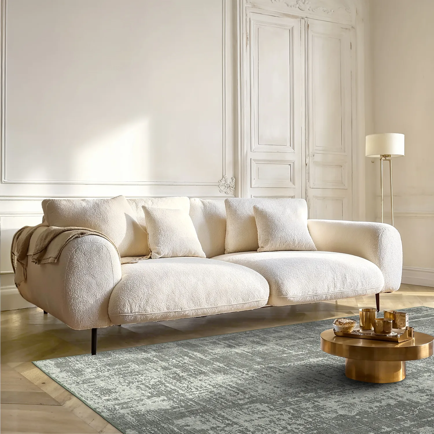 Koberec s plochým tkaním - Elira (šedý)