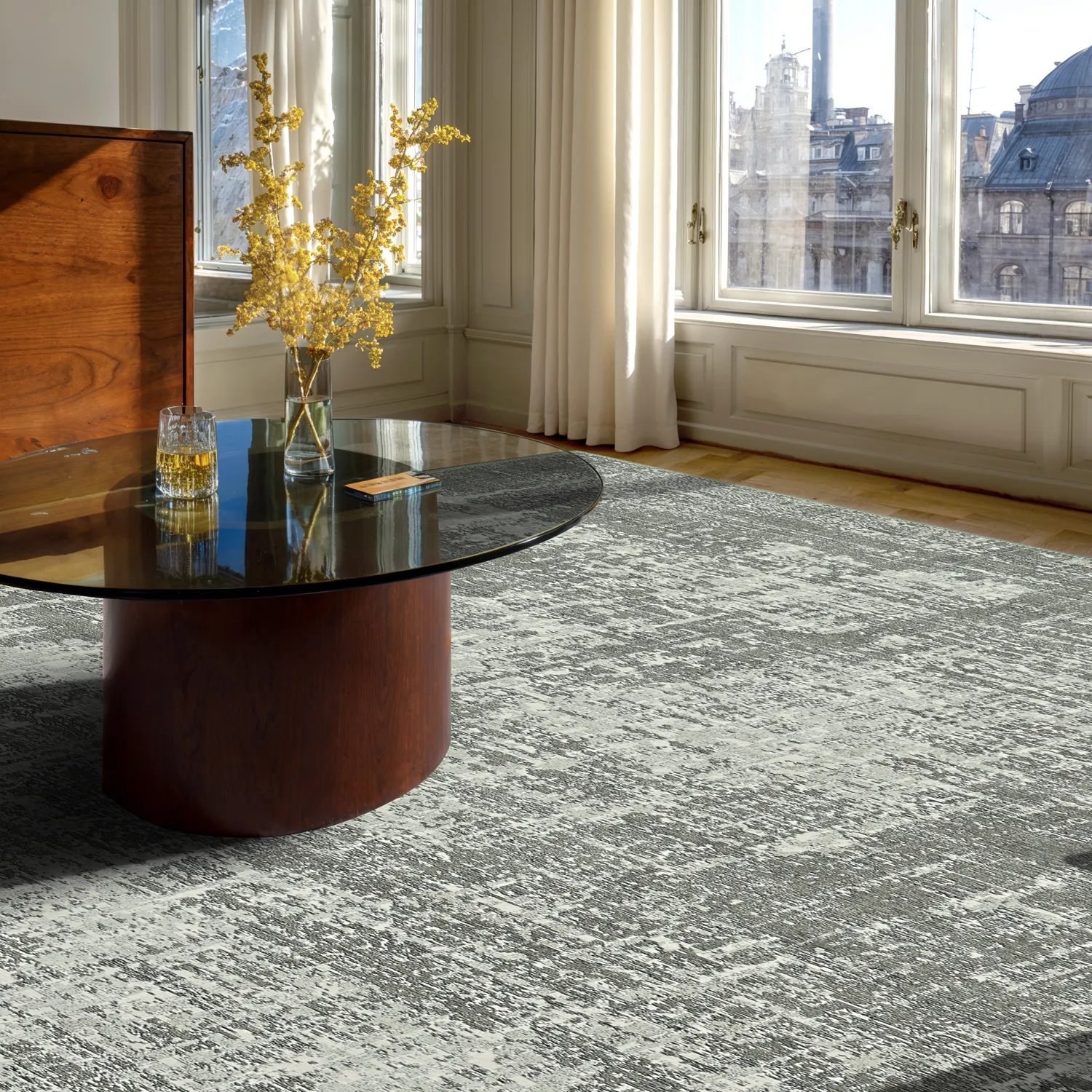 Koberec s plochým tkaním - Elira (šedý)