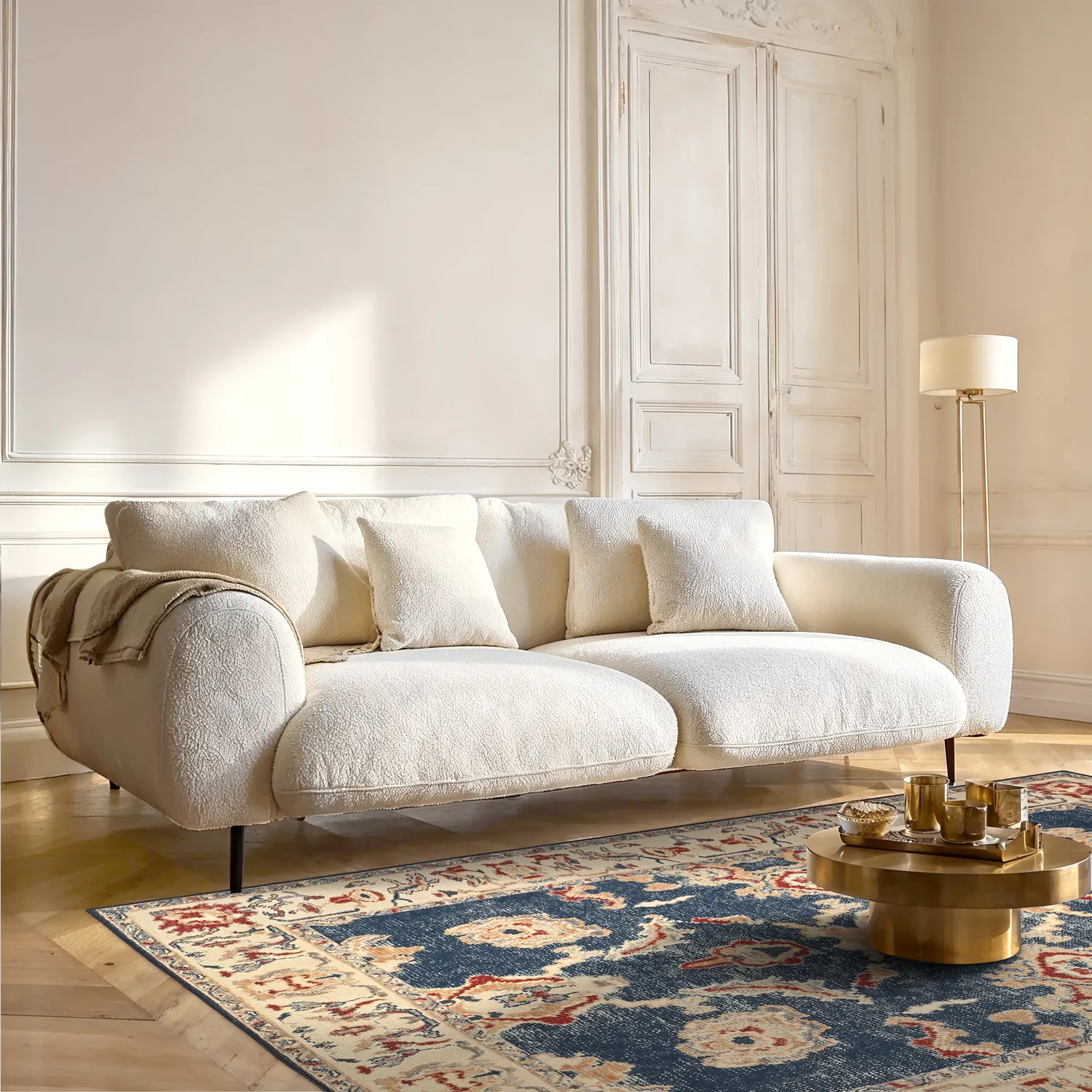 Koberec s plochým tkaním - Fadarin (modrý)