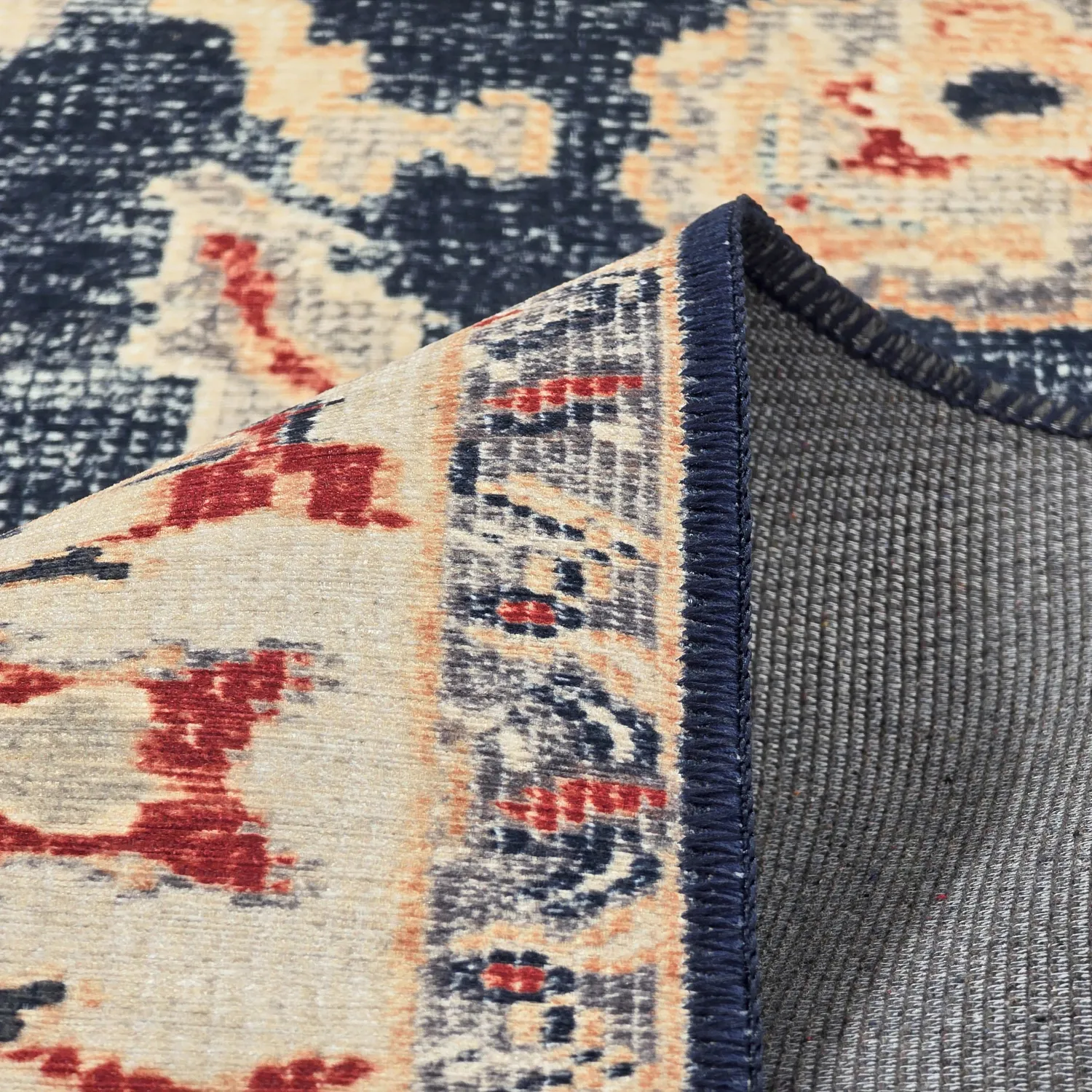 Koberec s plochým tkaním - Fadarin (modrý)