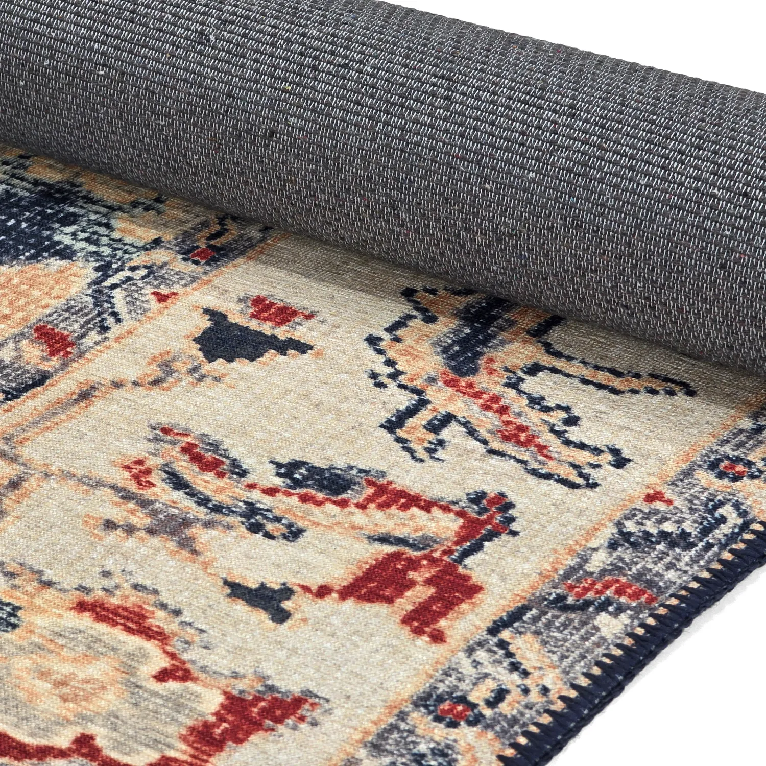 Koberec s plochým tkaním - Fadarin (modrý)