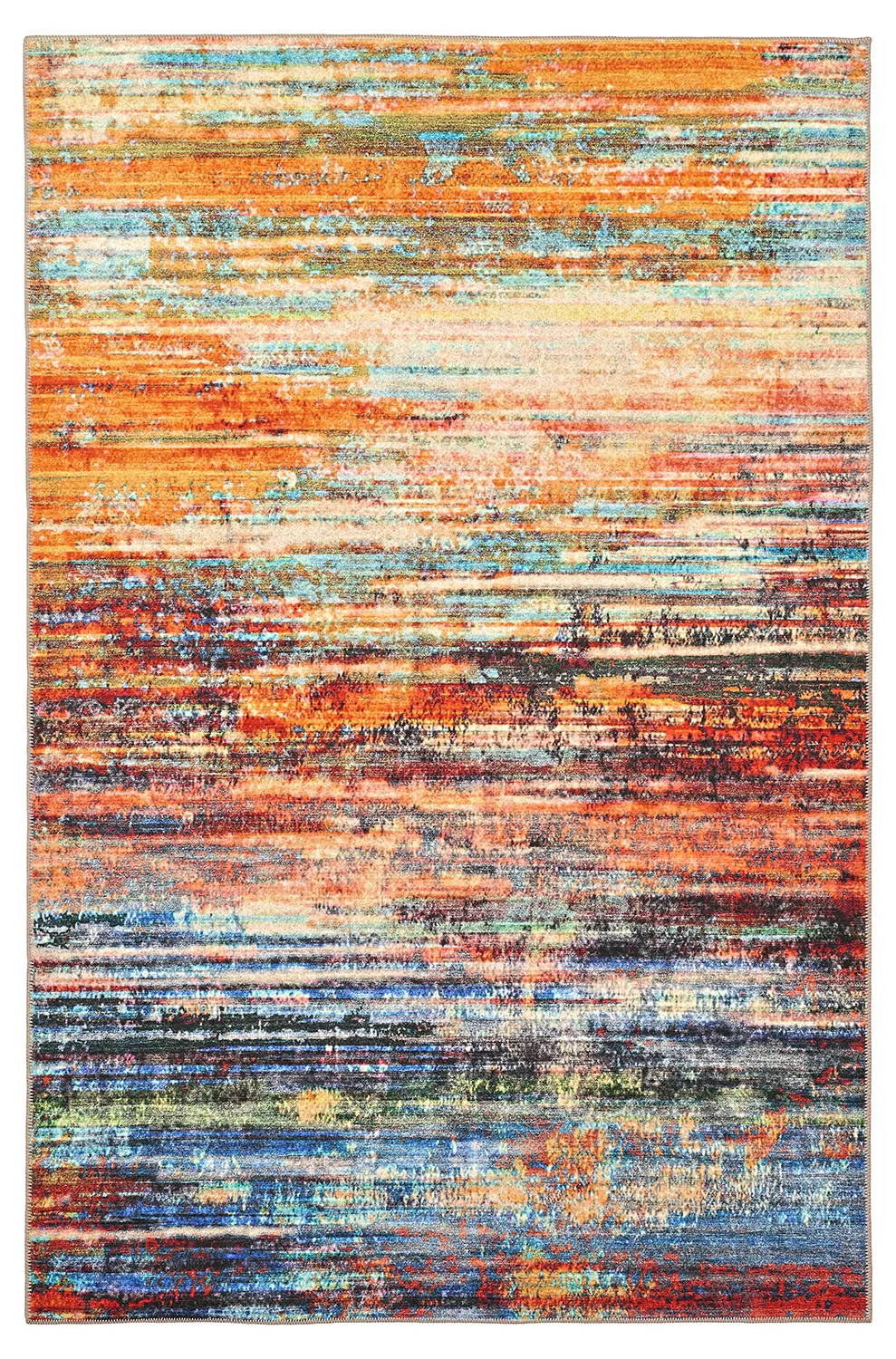 Koberec s plochým tkaním - Kazea (oranžový/multicolor)