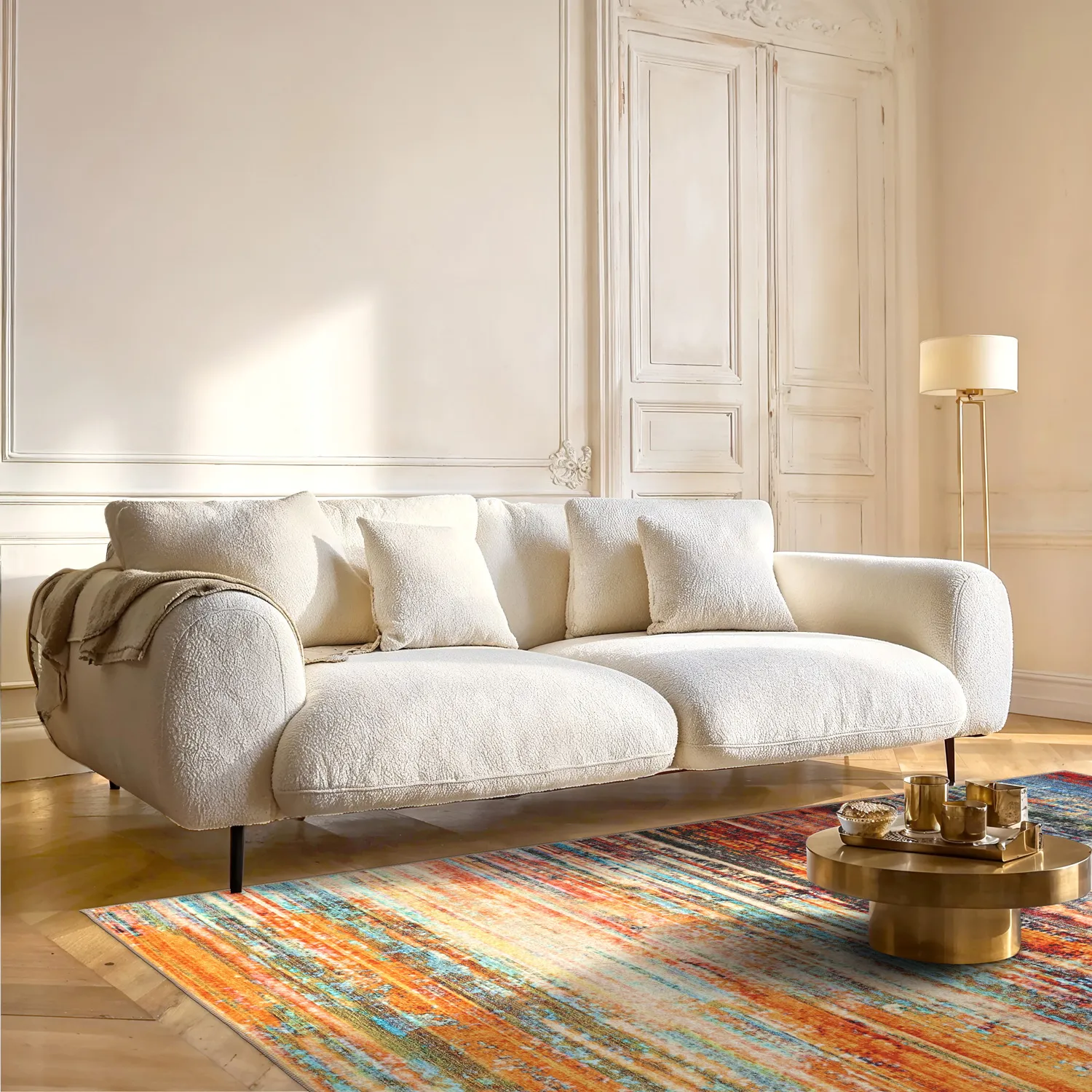 Koberec s plochým tkaním - Kazea (oranžový/multicolor)