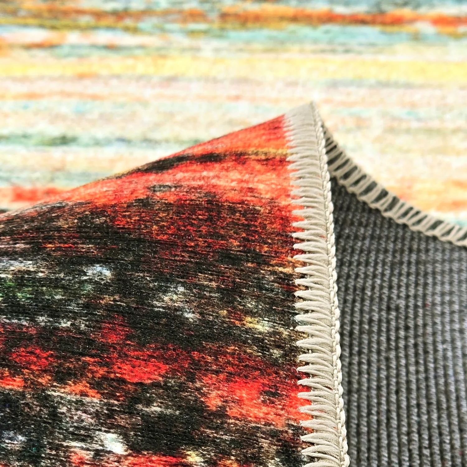 Koberec s plochým tkaním - Kazea (oranžový/multicolor)