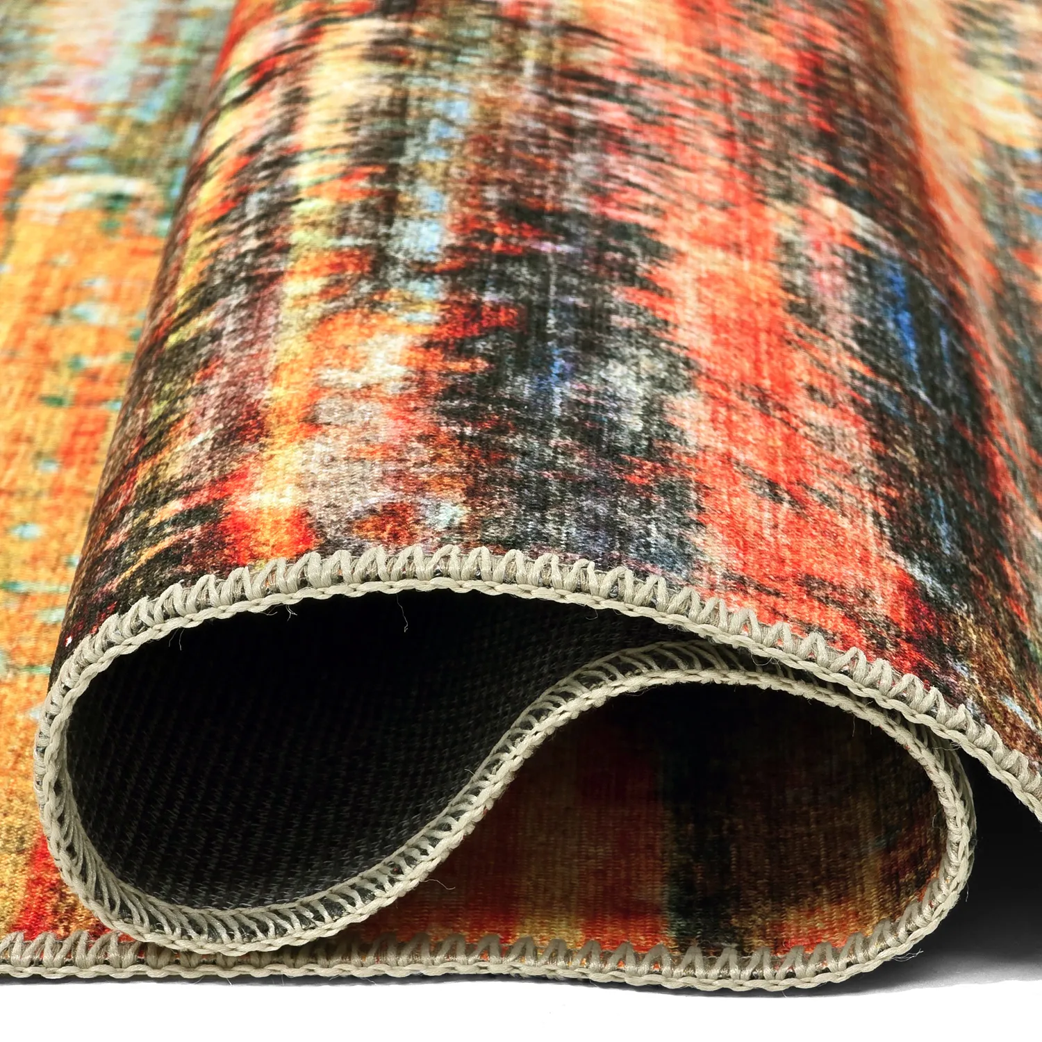 Koberec s plochým tkaním - Kazea (oranžový/multicolor)