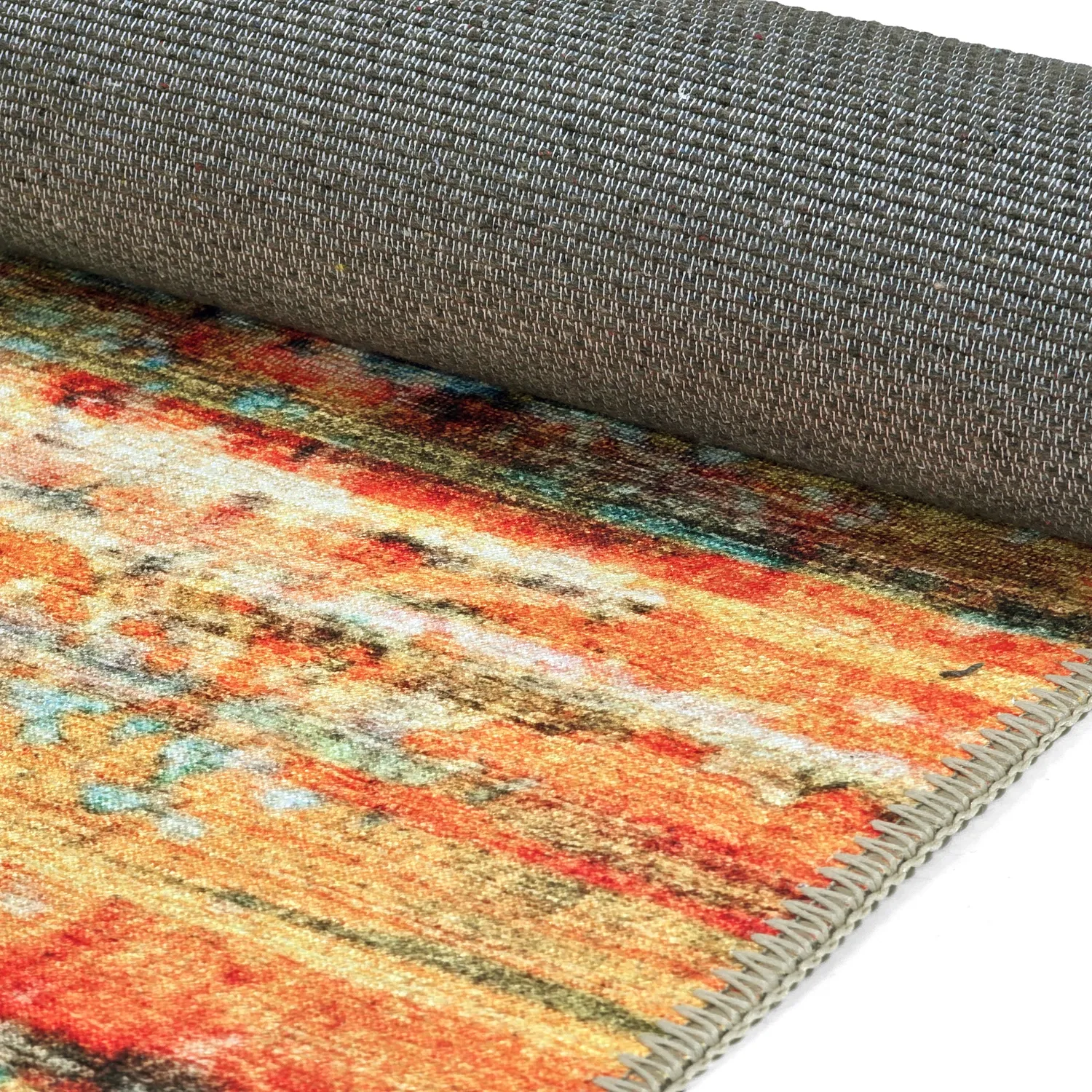 Koberec s plochým tkaním - Kazea (oranžový/multicolor)