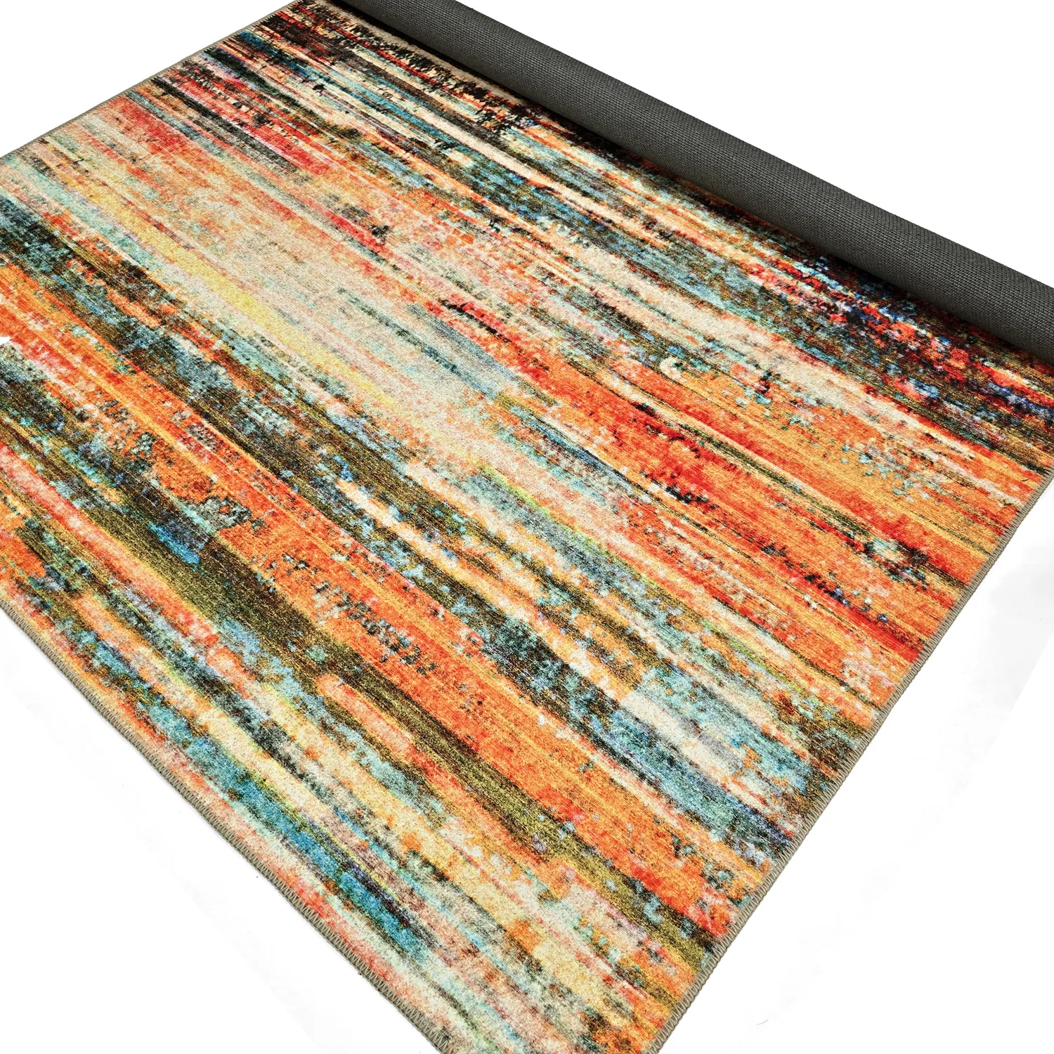 Koberec s plochým tkaním - Kazea (oranžový/multicolor)