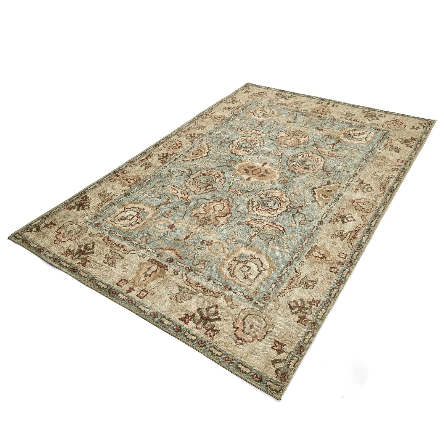 Plátený koberec - Layla (svetlomodrý)