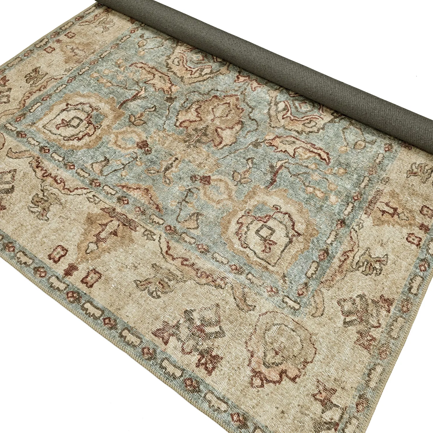 Plátený koberec - Layla (svetlomodrý)