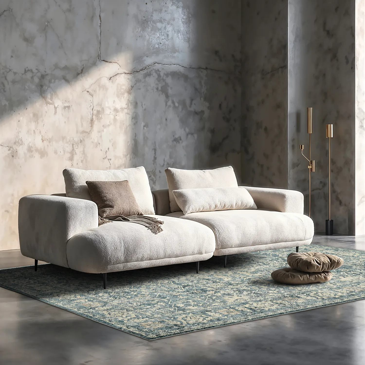 Koberec s plochým tkaním - Meralis (modrý)