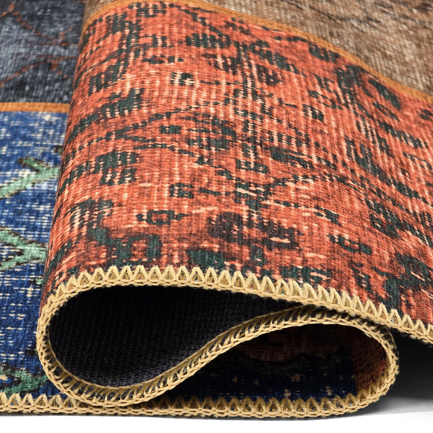 Koberec s plochým tkaním - Myrina (červená/multi)