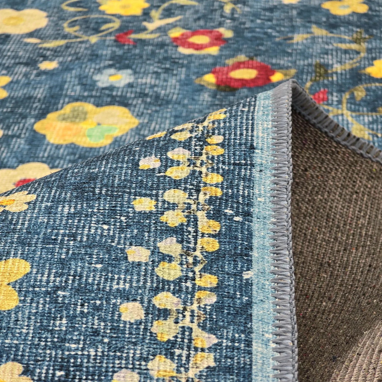 Koberec s plochým tkaním - Nabilar (modrý)