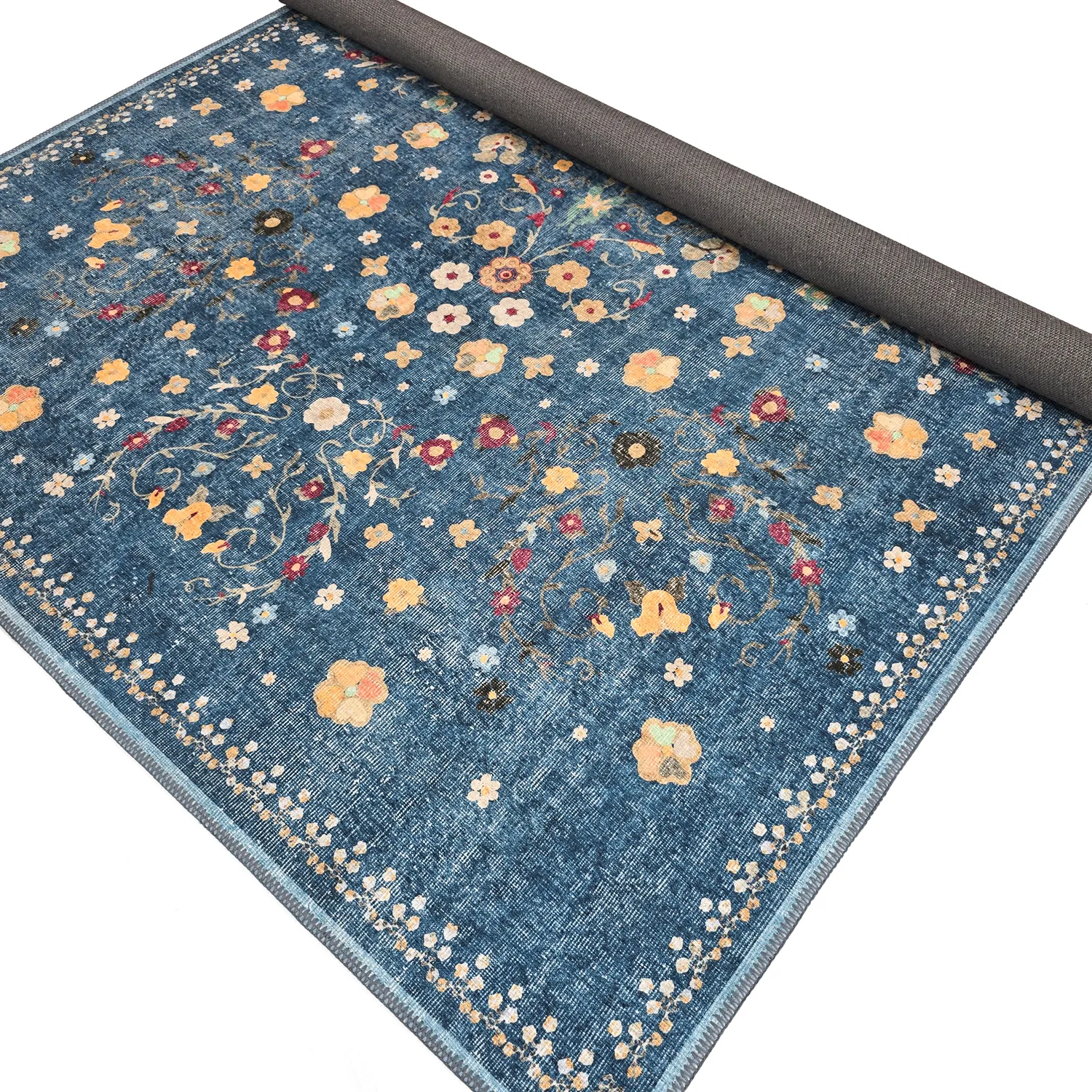 Koberec s plochým tkaním - Nabilar (modrý)