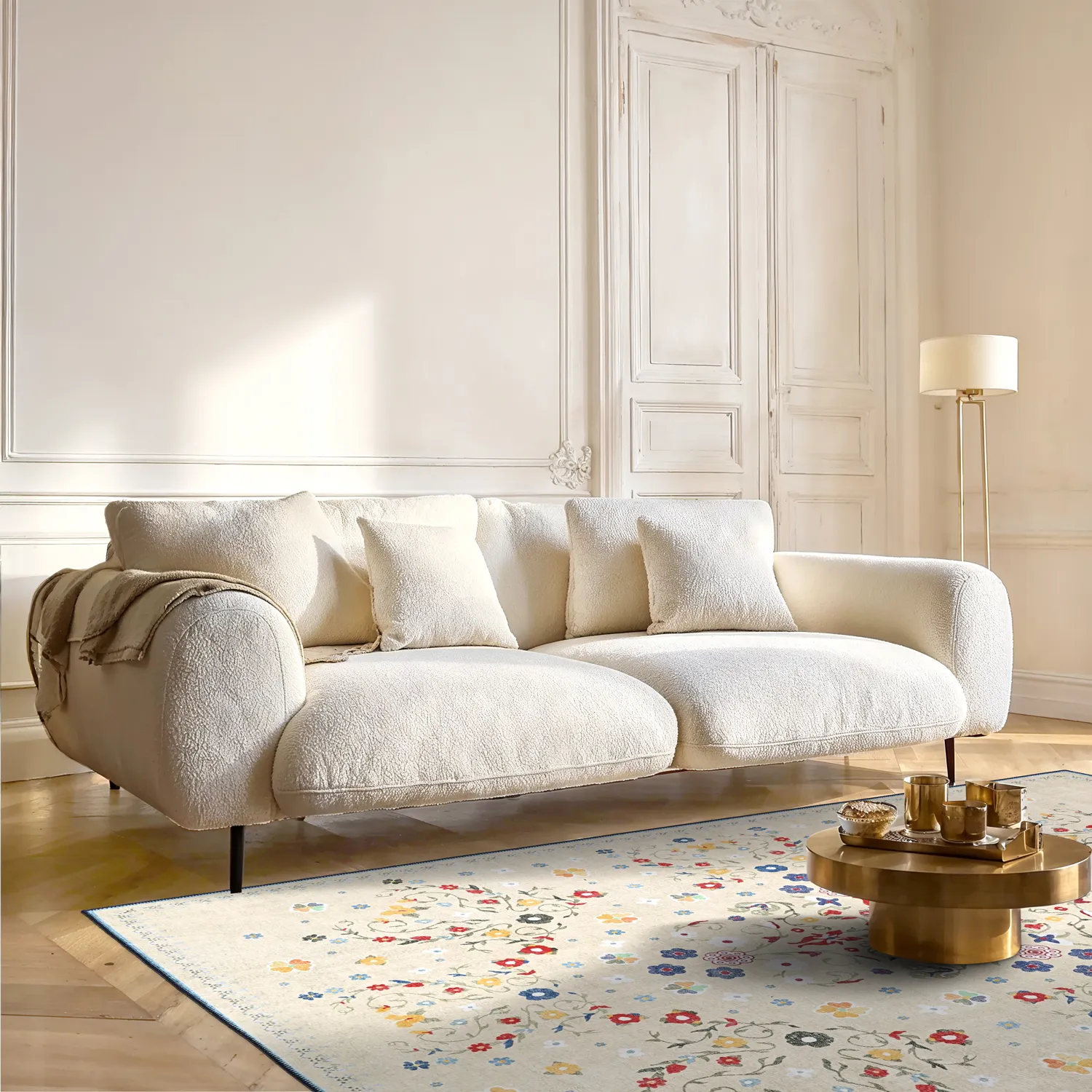 Koberec s plochým tkaním - Nabilar (krémový)